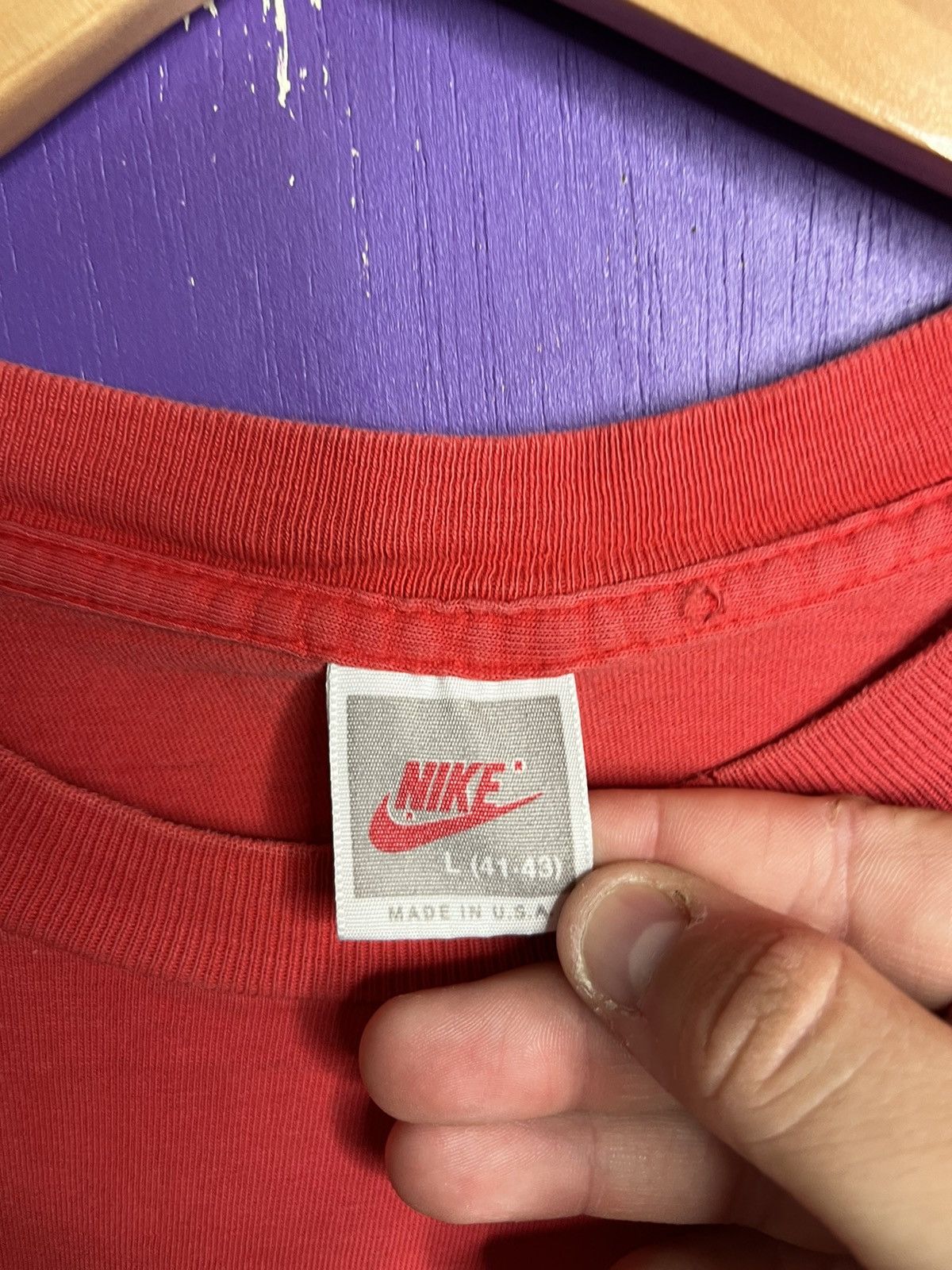 Nike × Vintage Vintage 90s Nike irreverence just do it t-shirt Size US L / EU 52-54 / 3 - 4 Thumbnail