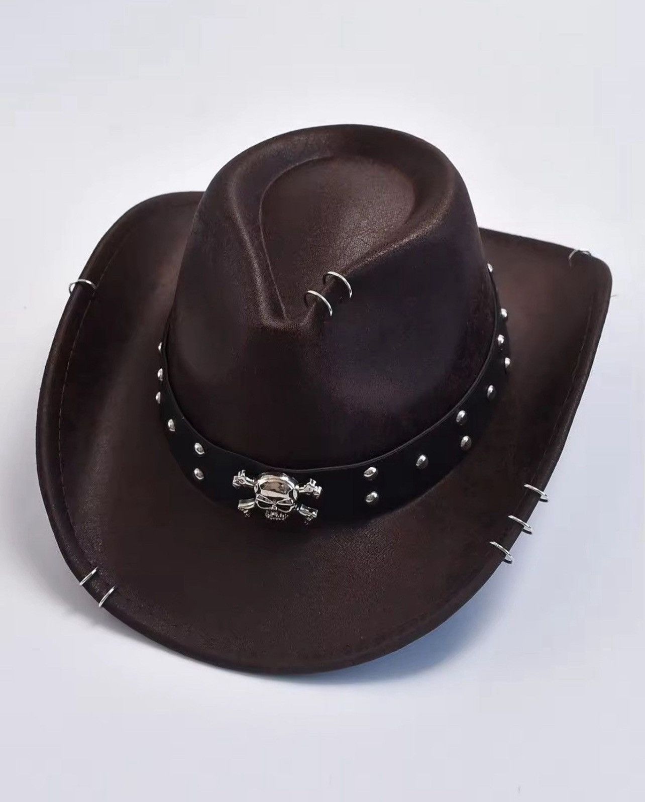Other Faux Leather Vintage Western Cowboy Hat Size ONE SIZE - 3 Thumbnail