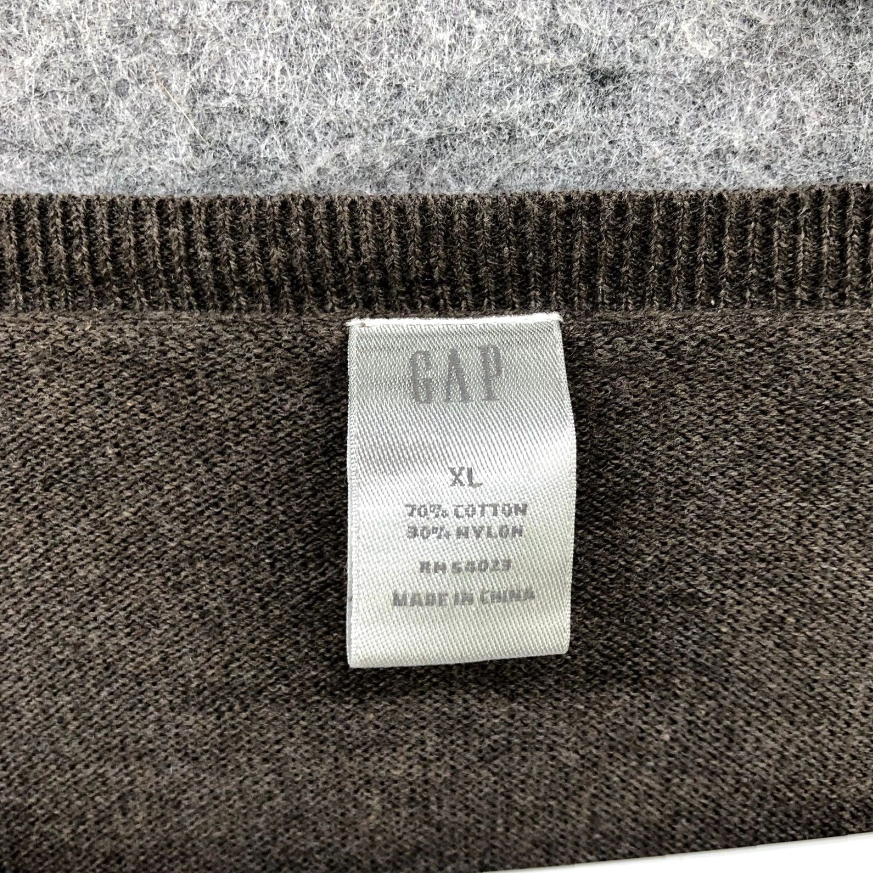 Gap GAP Argyle Sweater Mens XL Brown V-neck Lightweight Cotton Knit Pullover Size US XL / EU 56 / 4 - 5 Thumbnail