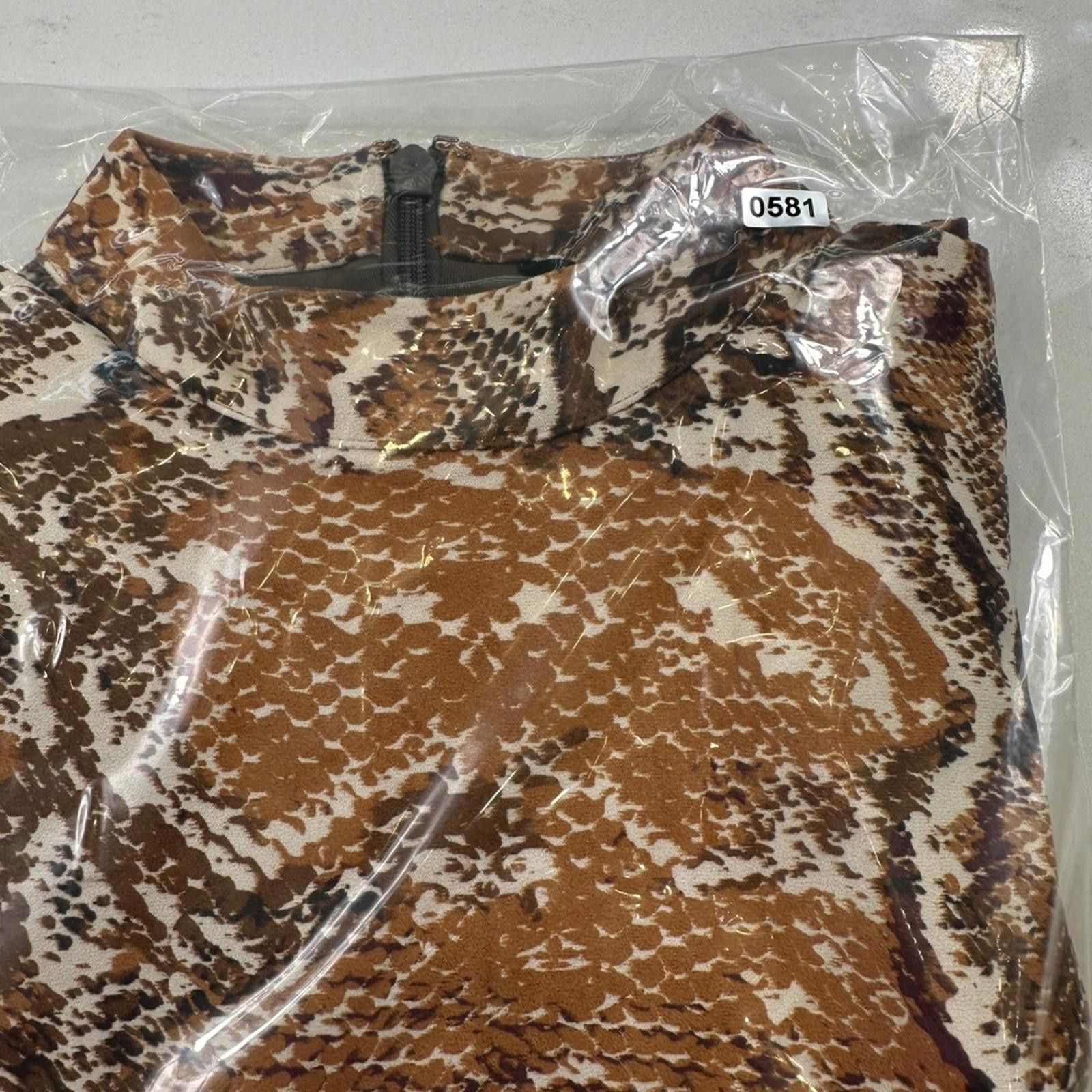 Georges Marciano NWOT Marciano Dress Women US 6 Hudson Tan Brown Snakeskin Size M / US 6-8 / IT 42-44 - 10 Thumbnail