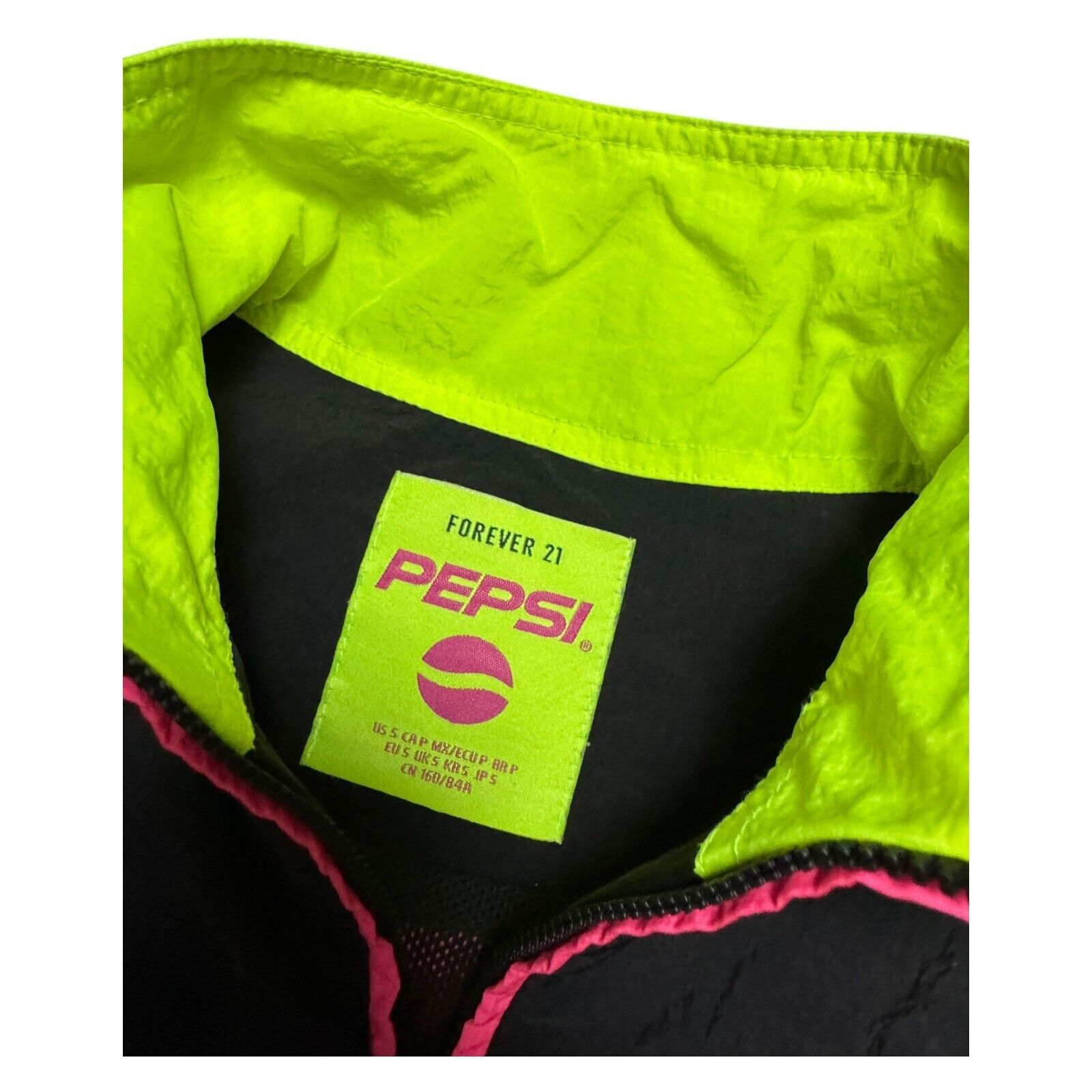 Forever 21 × Pepsi PEPSI x Forever 21 Collab Cropped Windbreaker Bright Jacket Size S / US 4 / IT 40 - 4 Thumbnail