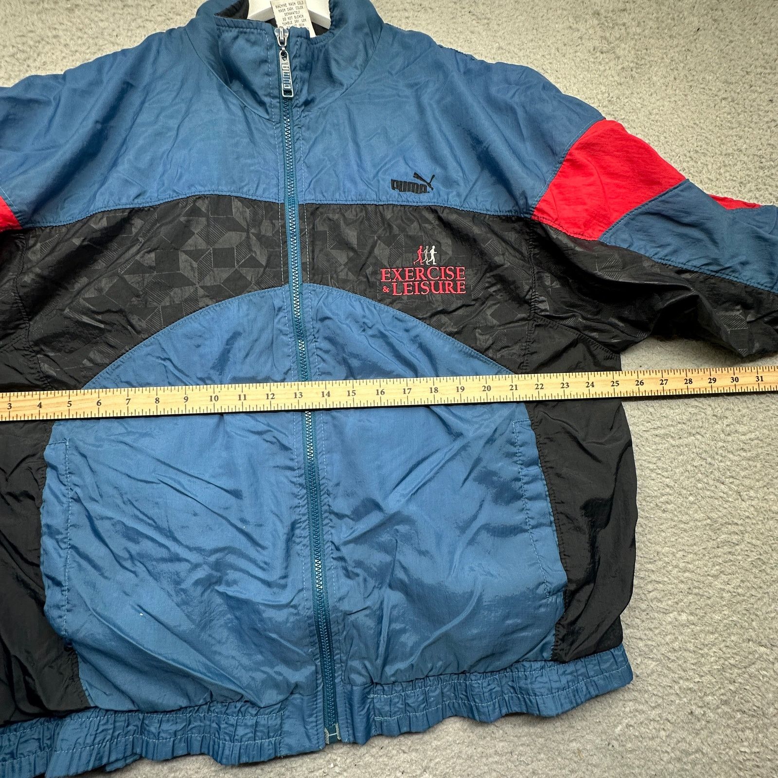 Puma VTG 90s Puma Windbreaker Jacket Men Medium Blue Lined Size US M / EU 48-50 / 2 - 5 Thumbnail