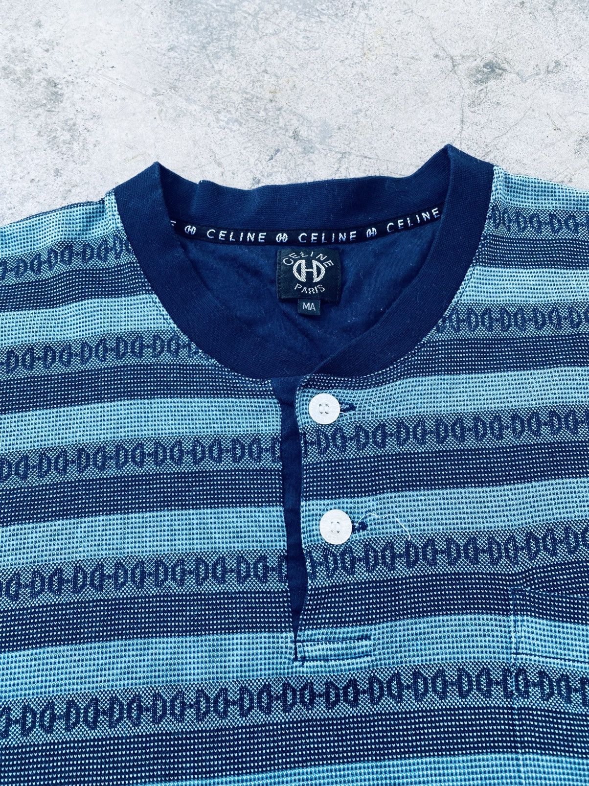 Celine Vintage 90s Celine Paris TomTom Henley Tees Size US M / EU 48-50 / 2 - 3 Thumbnail