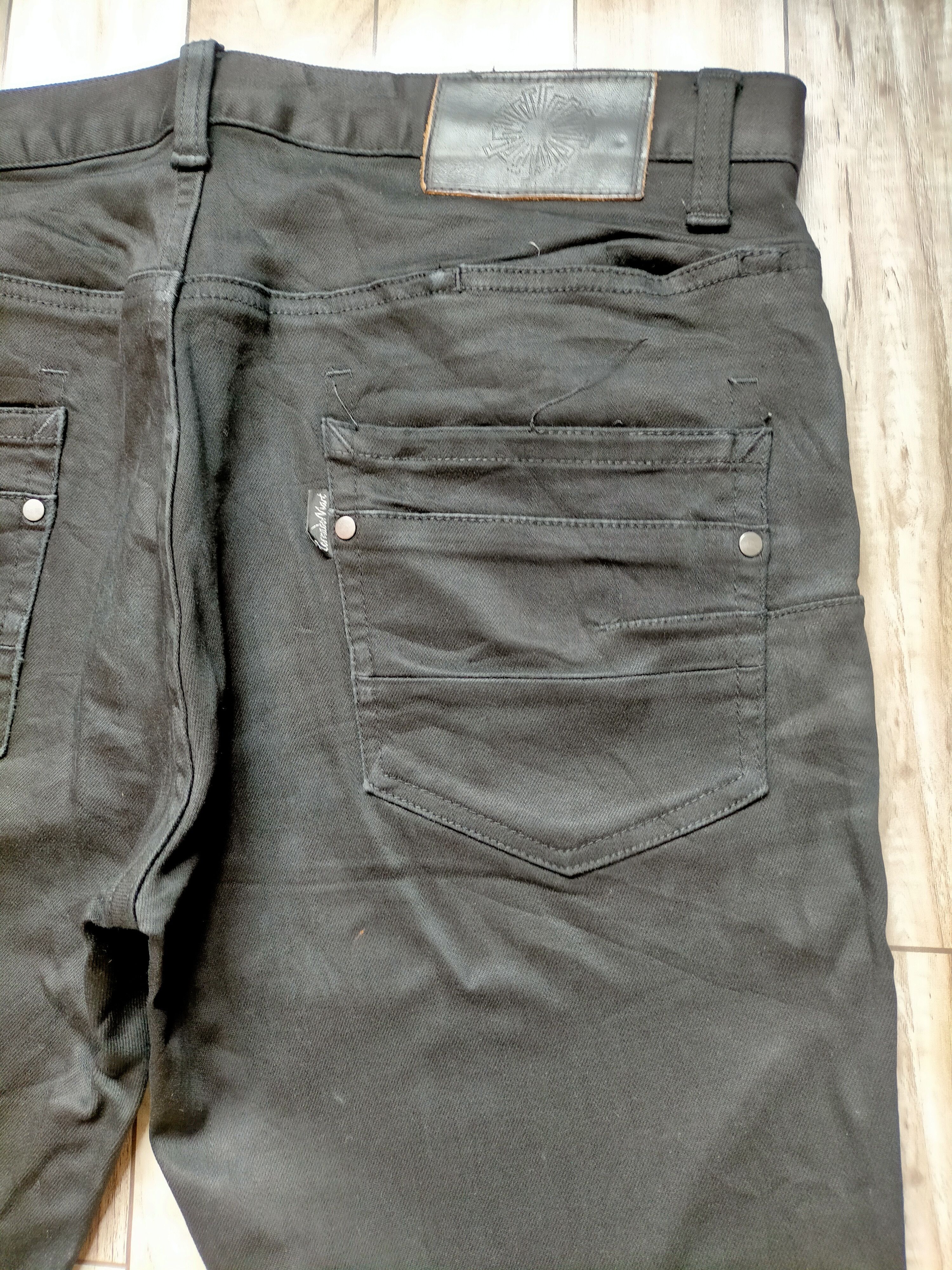 Tornado Mart Tornado Mart Whiskers Waxed Skinny Black Jeans Size US 34 / EU 50 - 10 Thumbnail