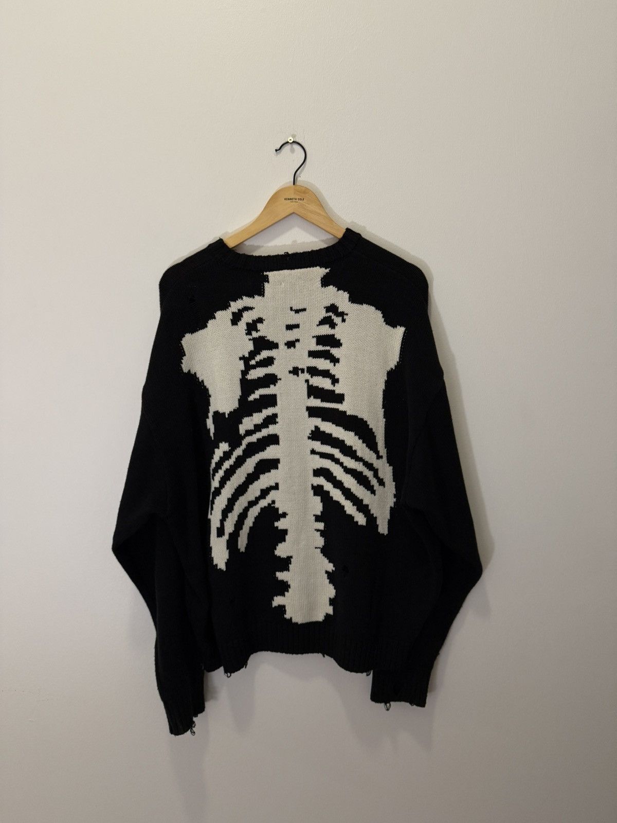 Kapital 5G COTTON KNIT BONE CREW SWEATER Size US L / EU 52-54 / 3 - 2 Thumbnail