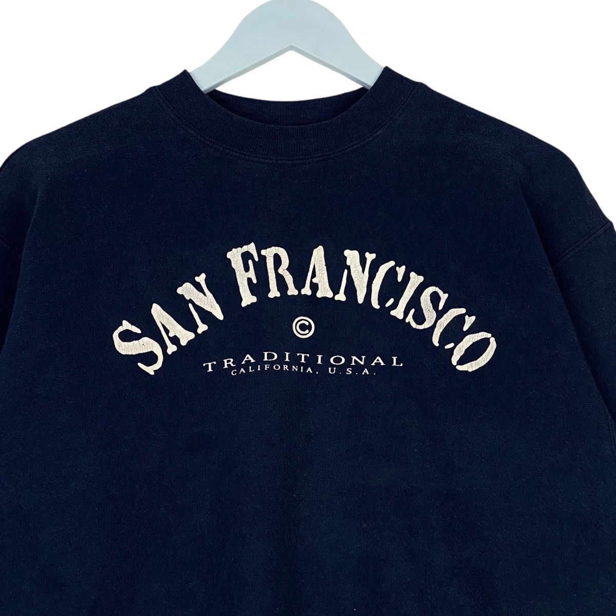 Hanes × Vintage Vintage San Francisco Crewneck Sweatshirt Navy Blue Size US S / EU 44-46 / 1 - 4 Thumbnail