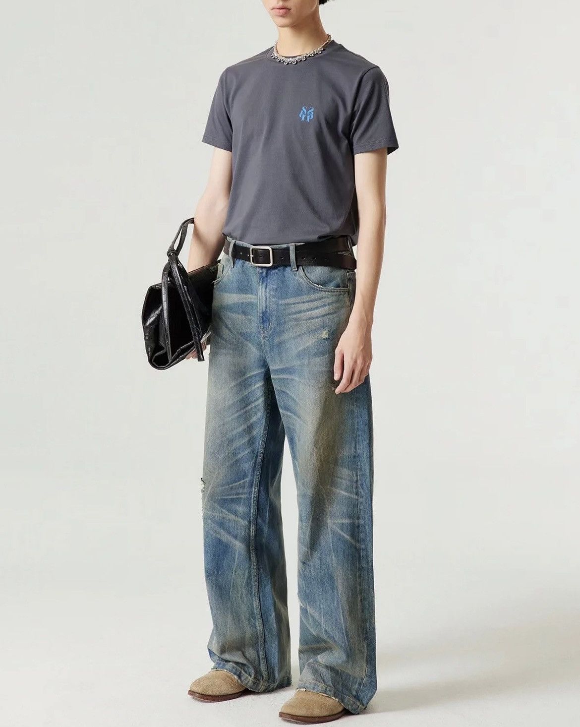 Japanese Brand × Streetwear Simple Project Nevada Wash Jeans