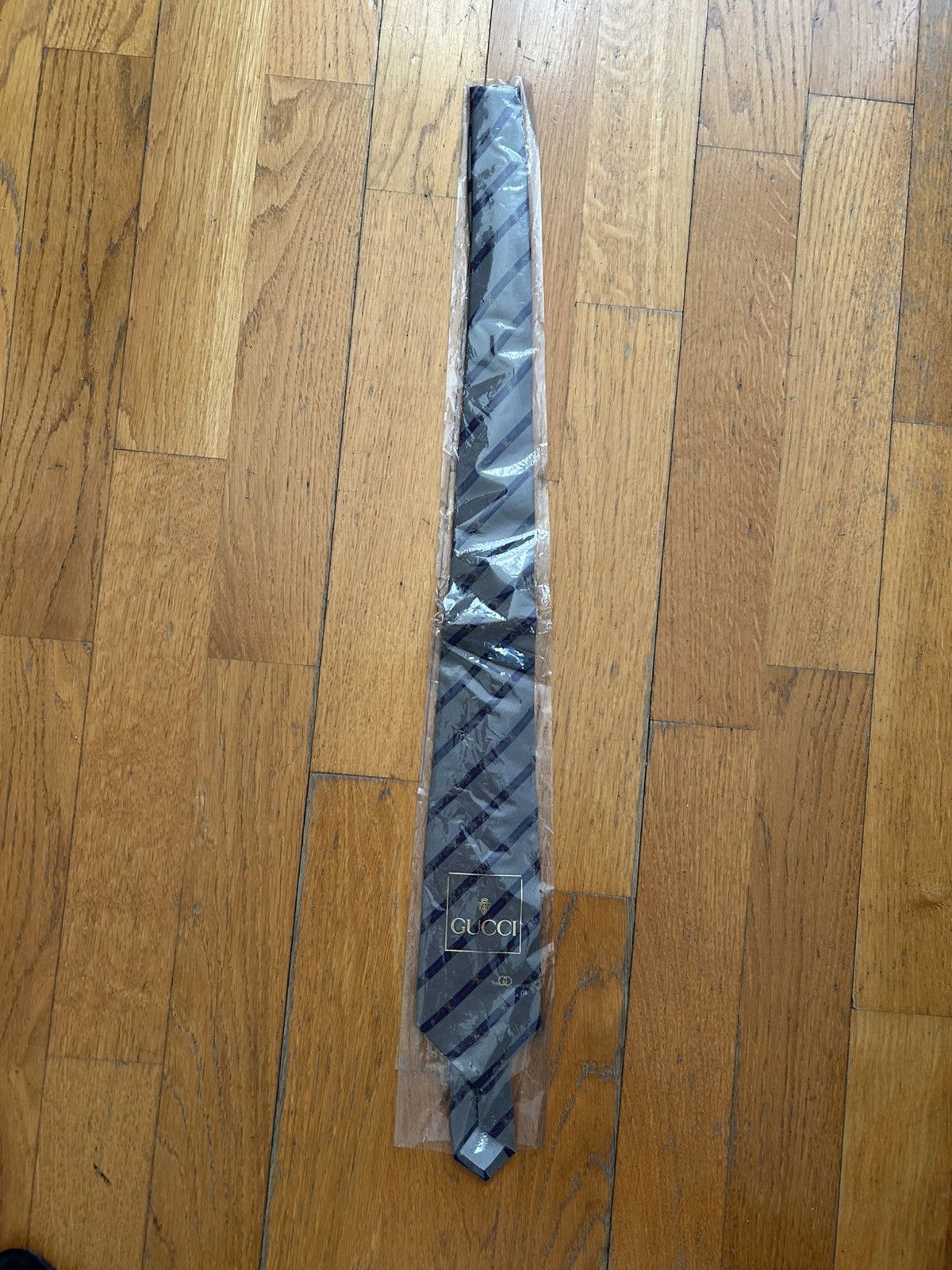 Gucci Grey silk tie gucci Size 42 - 5 Thumbnail