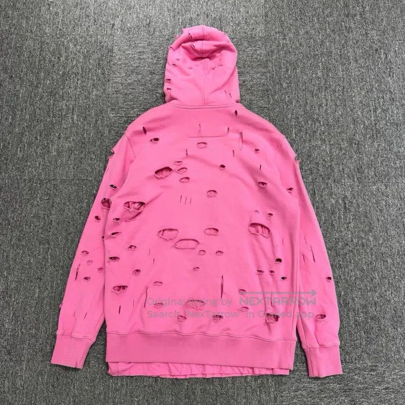 Givenchy Givenchy Pink Ripped Openwork Hoodie Size US XS / EU 42 / 0 - 5 Thumbnail