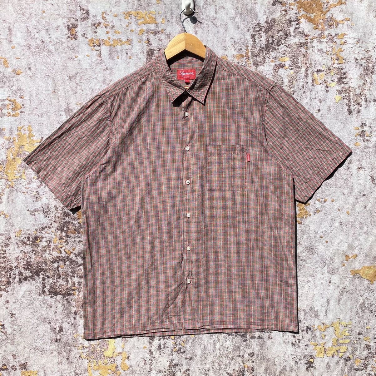 Supreme Supreme Fuck Em Plaid S/S Top “Red” | Grailed
