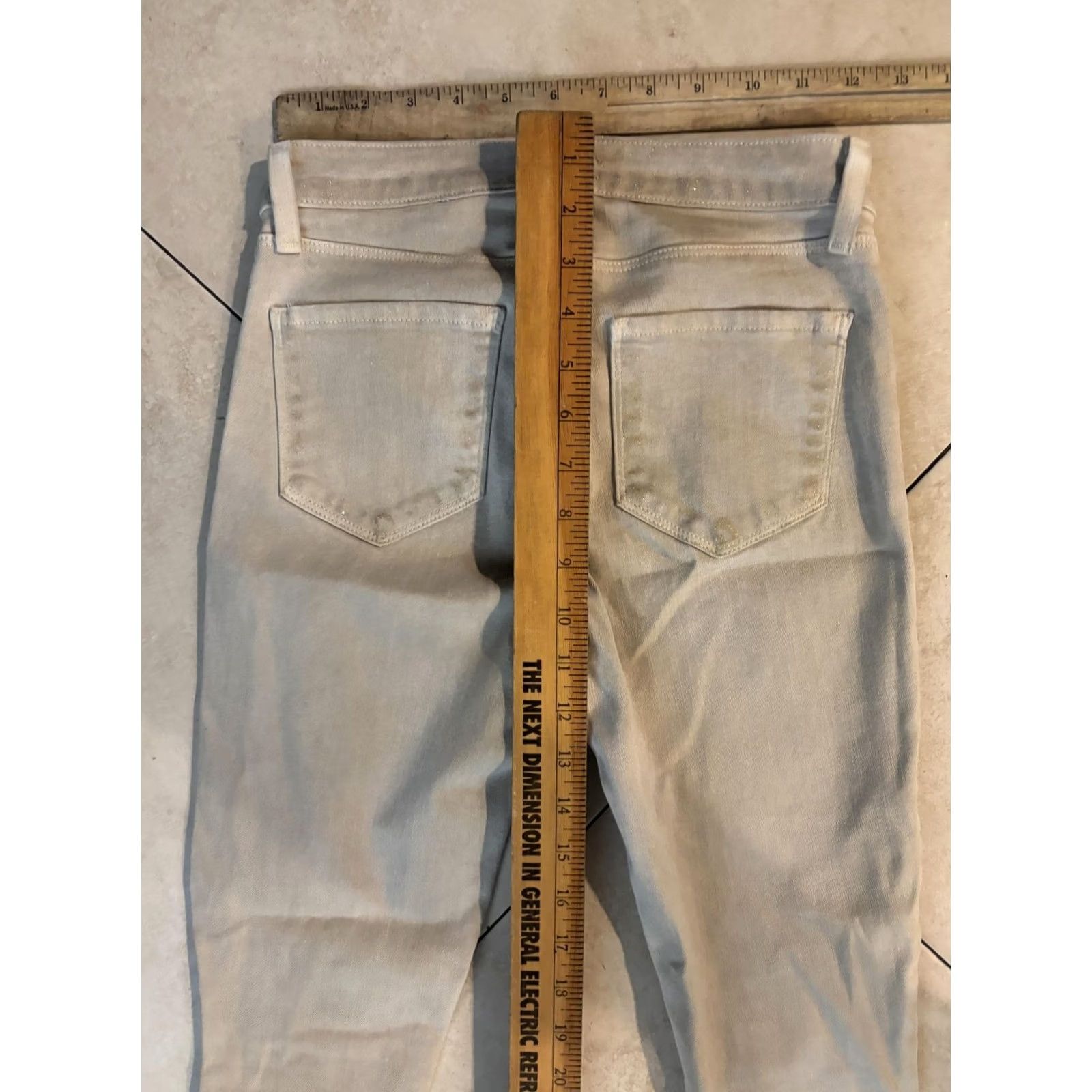 L'AGENCE L'AGENCE Jeans Womens 24 Beige Skinny Stretch Light Wash Denim Ankle Pants USA Size 42" / US 20 - 7 Thumbnail