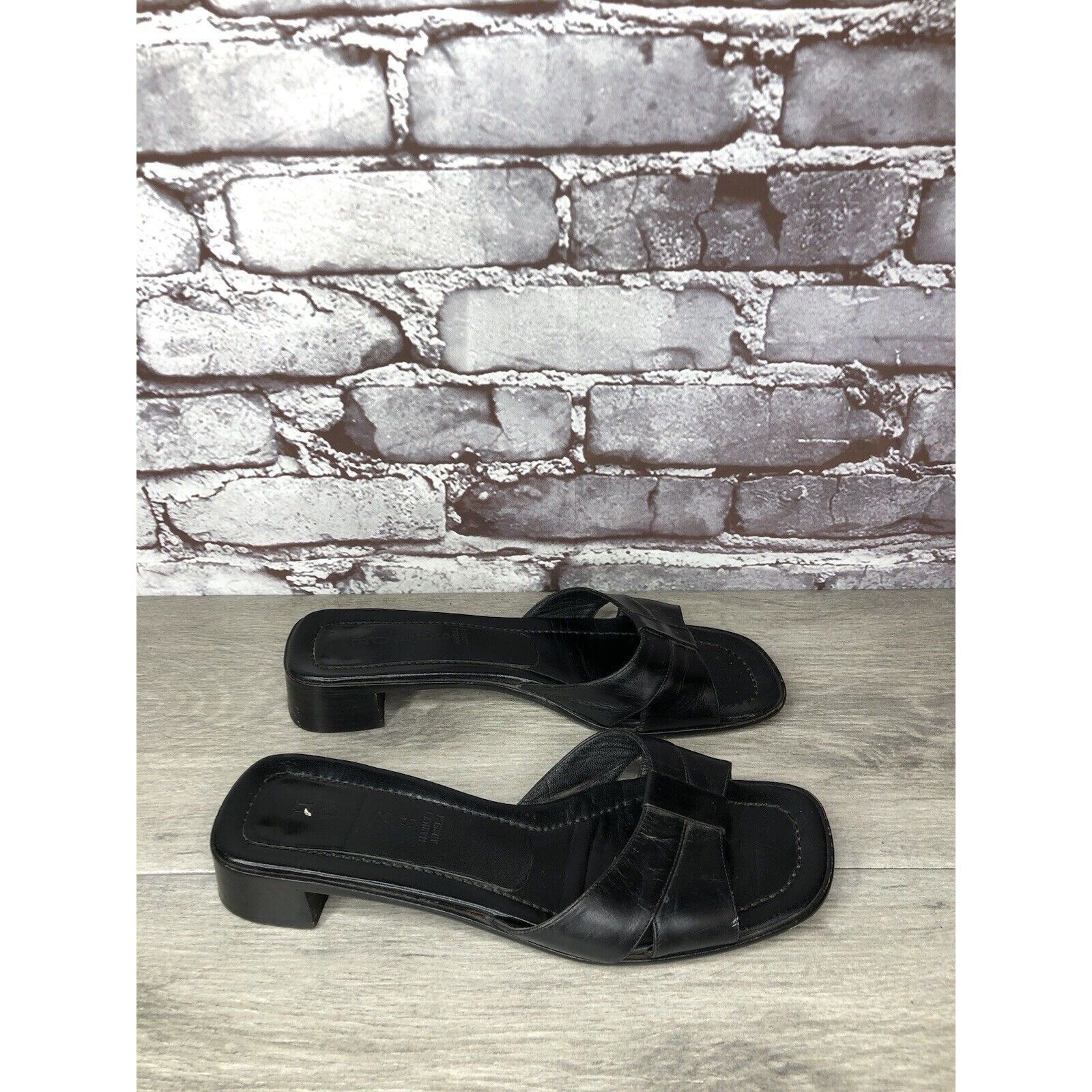 Hobbs London Hobbs Marilyn Anselm Black Leather Open Toe Strap Slides Hee Size US 8.5 / IT 38.5 - 16 Thumbnail