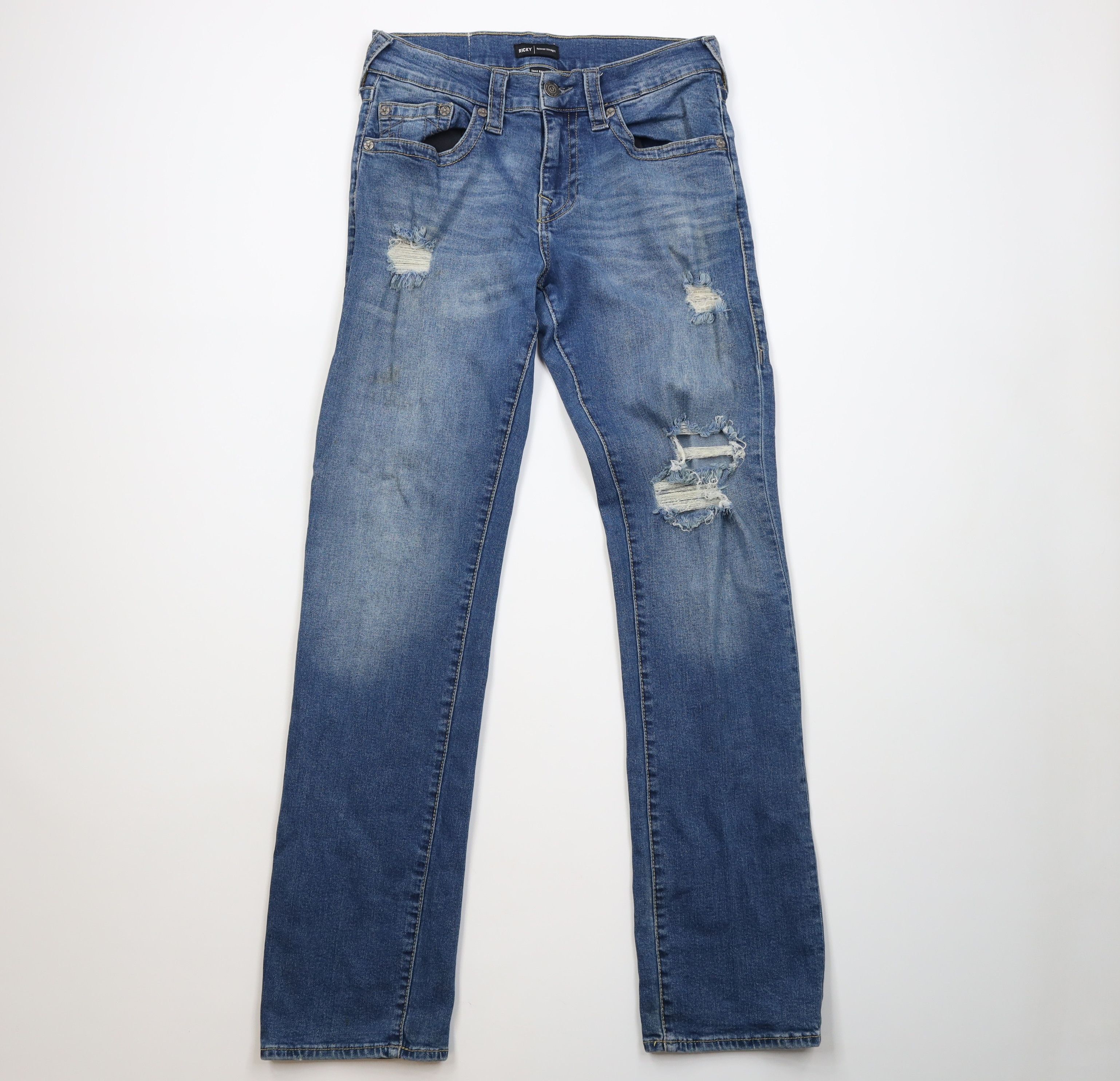 True Religion True Religion Stretch Ricky Relaxed Fit Denim Jeans Blue Size US 31 - 1 Thumbnail