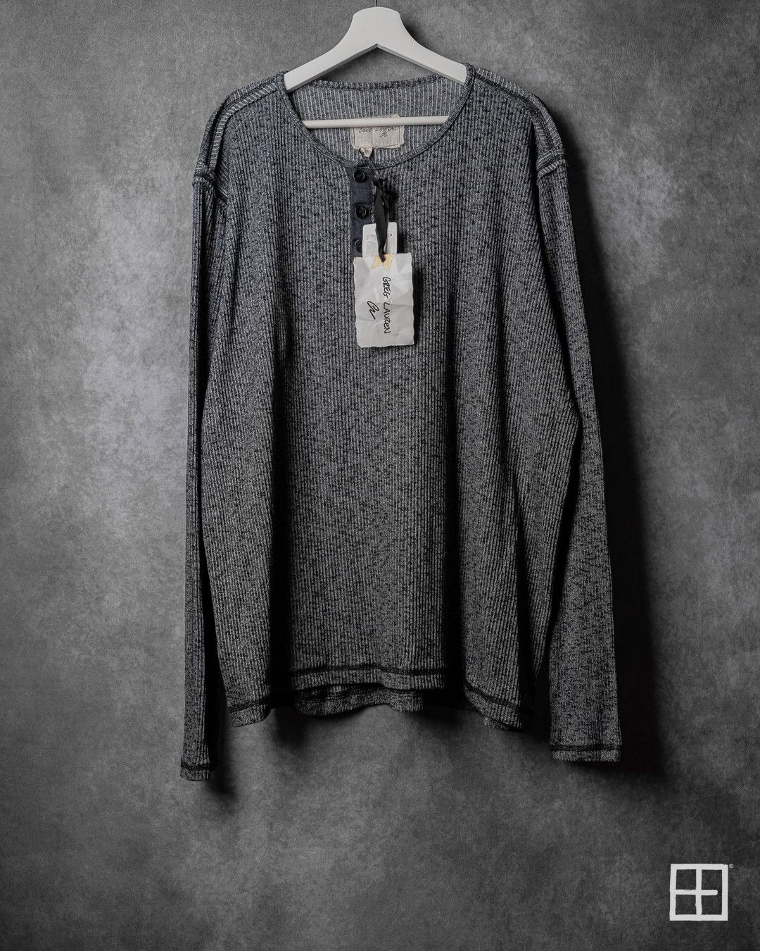 New Greg Lauren Long Sleeve Henley Shirt 3