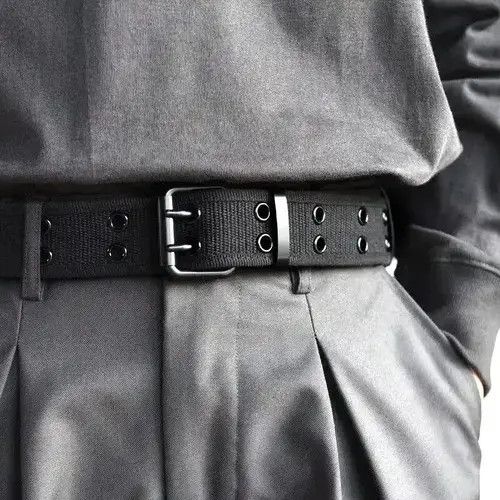 Other Double Row Needle Buckle Woven Belt Size ONE SIZE - 4 Thumbnail