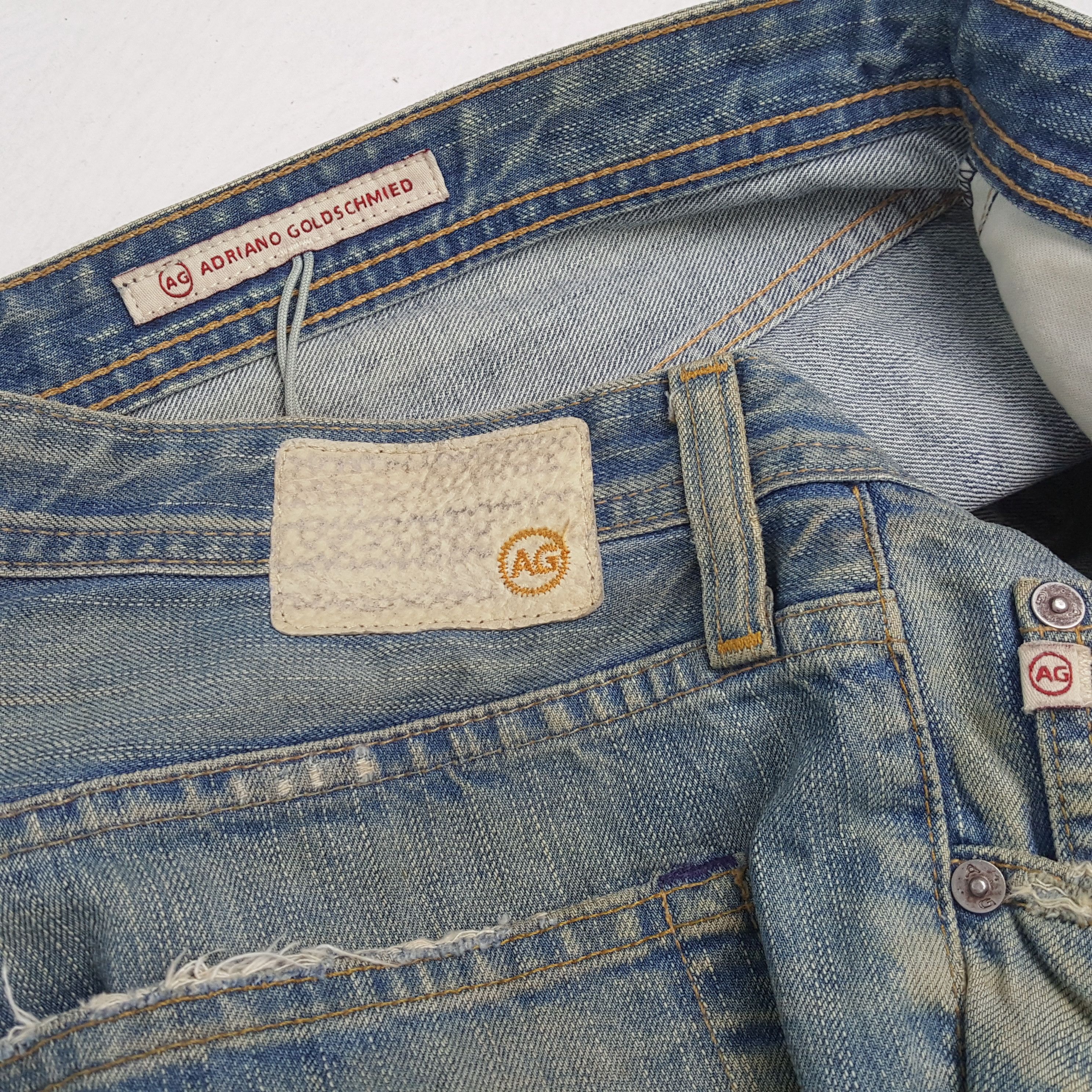 AG Adriano Goldschmied × Vintage ADRIANO GOLDSCHMEID Streetwear Style Distressed Jeans Size US 36 / EU 52 - 14 Thumbnail