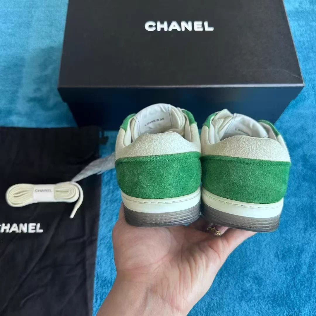 Chanel 23P Suede CC Low Top Sneakers 39
