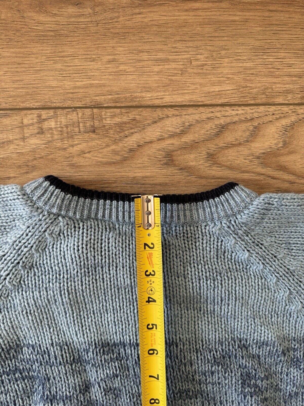 Vintage Vintage 90s Graphix Blue Knit Sweater Size US L / EU 52-54 / 3 - 9 Thumbnail