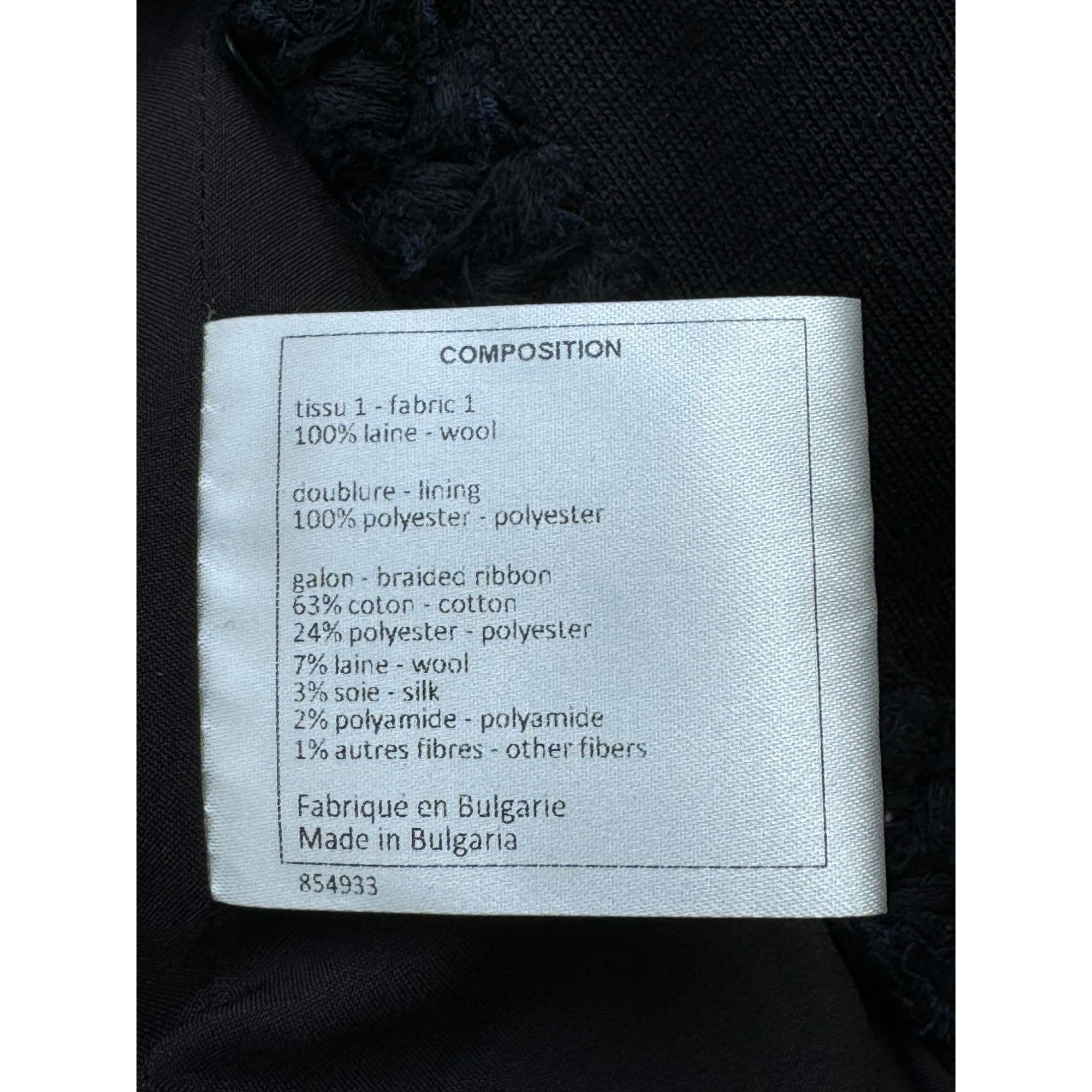 Chanel Black Wool La petite veste noire Jacket Size XS / US 0-2 / IT 36-38 - 6 Thumbnail