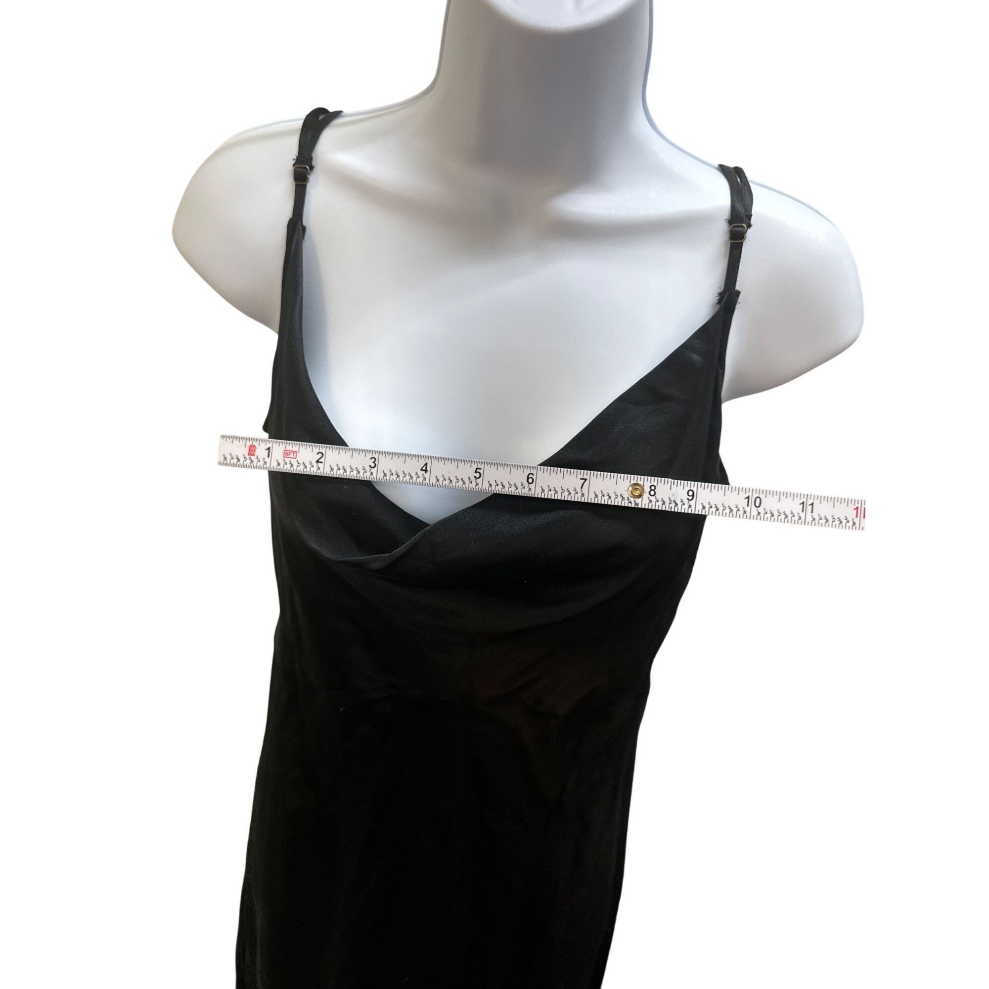 Anthropologie Black Cocktail Dress With Adjustable Straps & Cowl Neck Anth Size M / US 6-8 / IT 42-44 - 6 Thumbnail