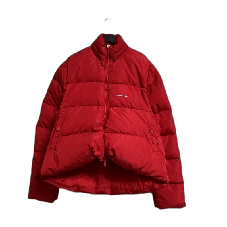 Balenciaga Balenciaga Red Puffer Jacket with Logo-yf Size US L / EU 52-54 / 3 - 1 Thumbnail