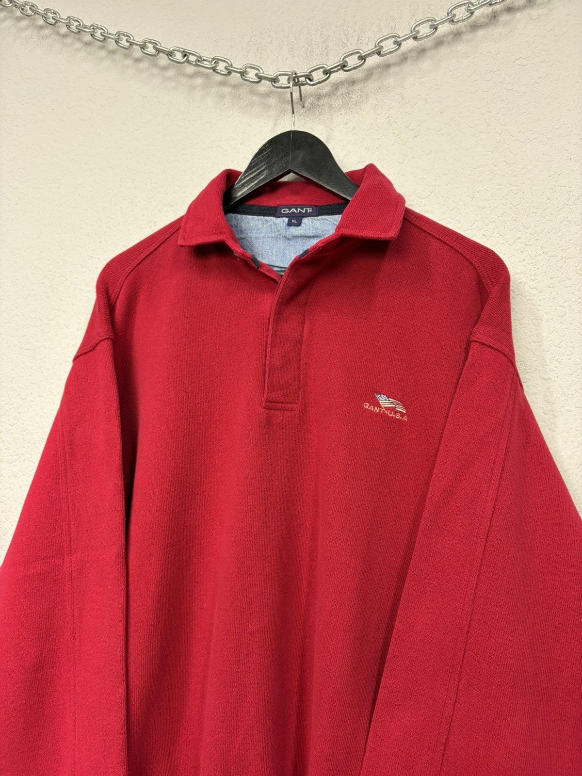 Gant Vintage GANT USA Rugby Sweatshirt 90s Heavy Cotton Pullover Size US XL / EU 56 / 4 - 8 Thumbnail