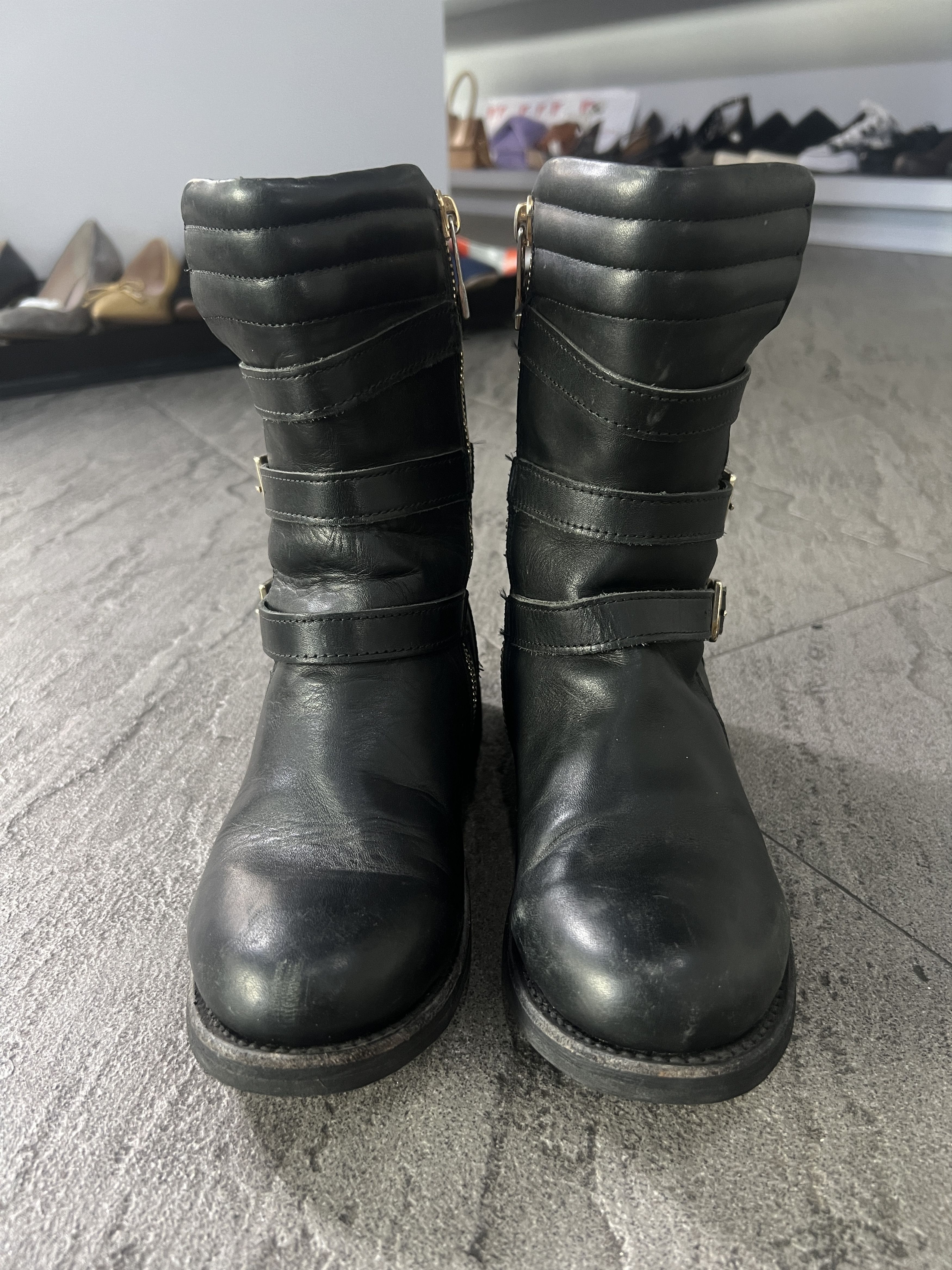 Dirk Bikkembergs Dirk Bikkembergs 3 Strap Leather Biker Boots Black Size US 7 / IT 37 - 3 Thumbnail