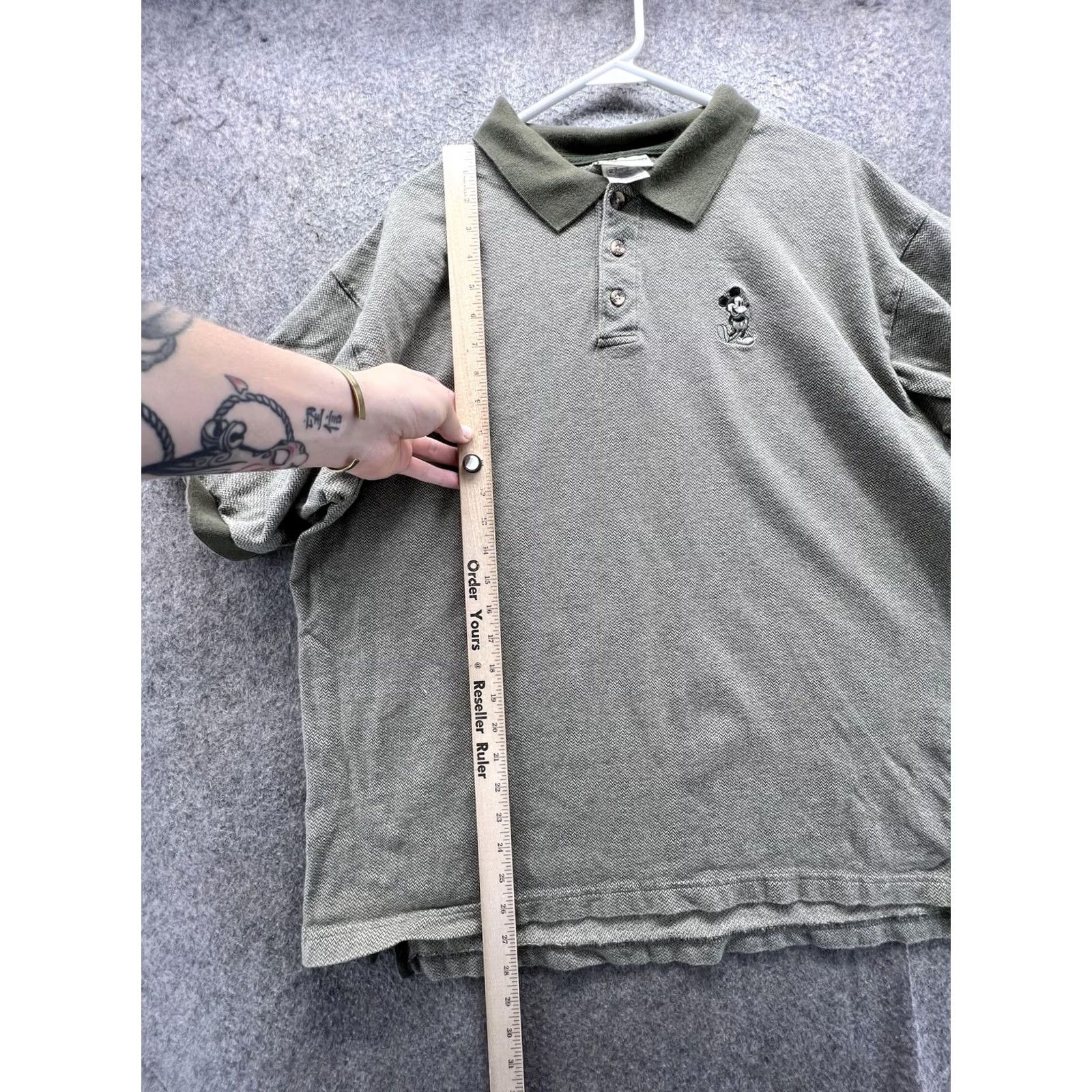 Disney Disney Mickey Mouse Polo Shirt Mens XL Green Herringbone Walt Disney World Shirt Mens XL Green Herringbone Disney Mickey Mouse Polo Shirt Size US XL / EU 56 / 4 - 5 Thumbnail
