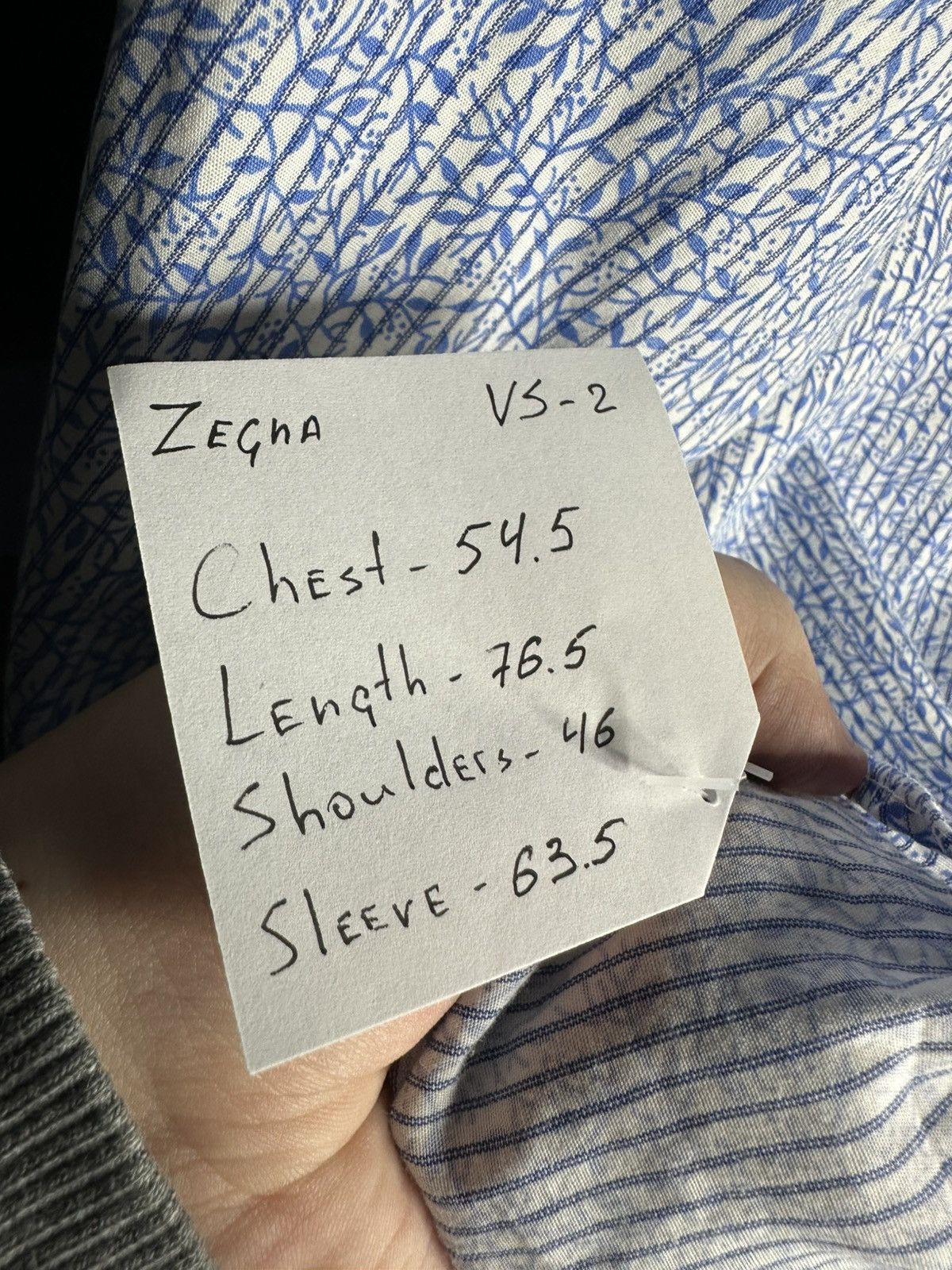 Z Zegna Z Zegna Luxury Pattern Button Up Long Sleeve Shirt Size M Size US M / EU 48-50 / 2 - 7 Thumbnail
