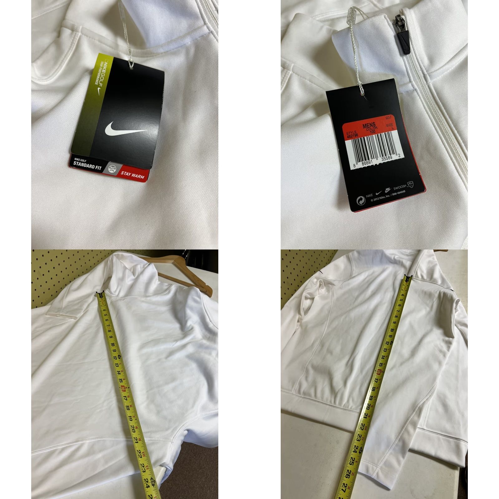 Nike Nike Golf Mens Pullover Therma-Fit Quarter Zip White L Size US L / EU 52-54 / 3 - 8 Thumbnail