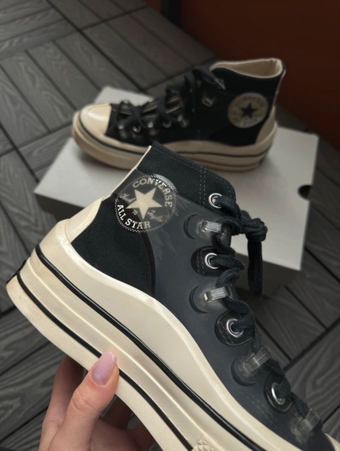 Converse × Kim Jones Converse x Kim Jones Black High Top Sneakers Size US 9 / IT 39 - 3 Thumbnail