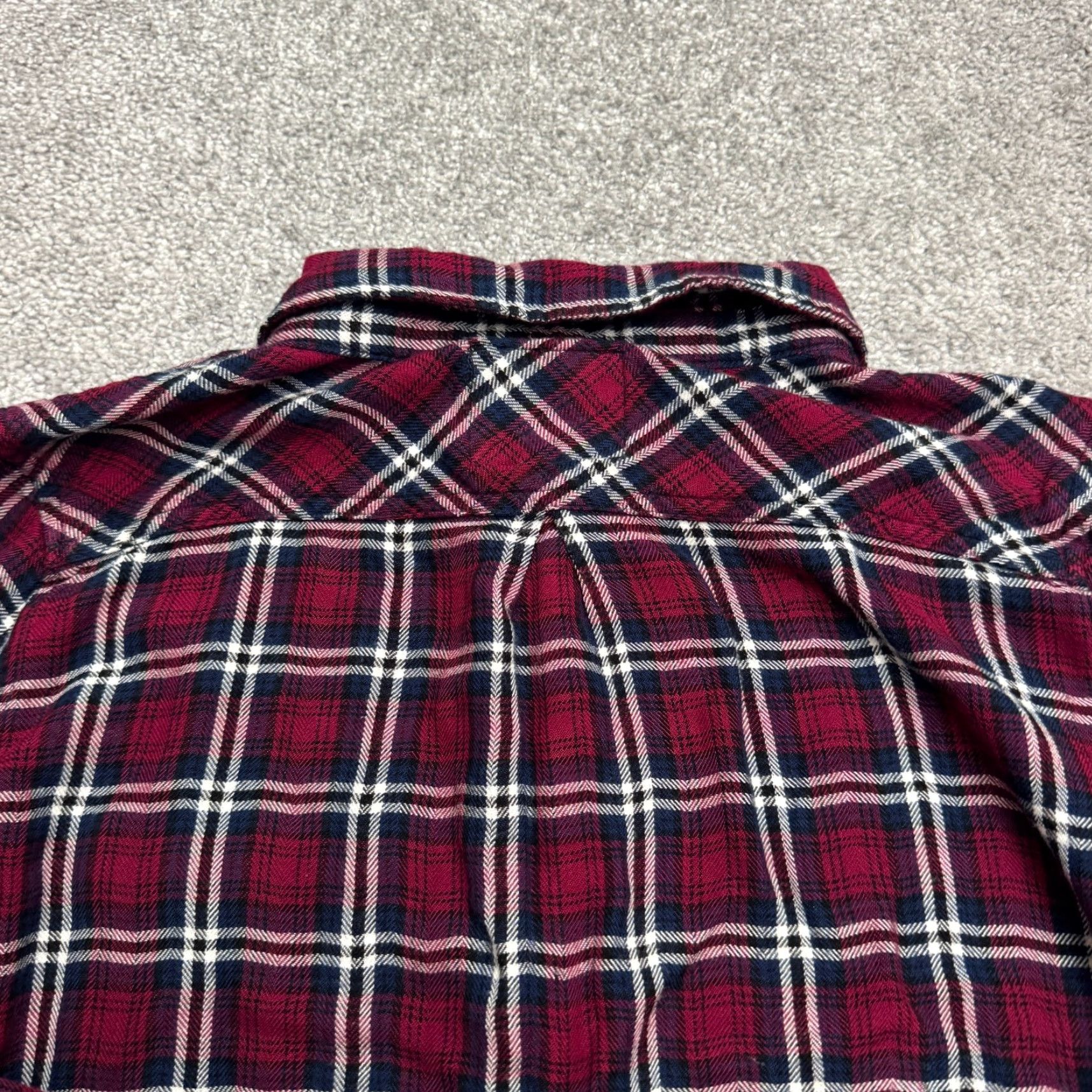 Rails Rails Button-Up Shirt Womens Medium Red Blue Plaid Rayon Long Sleeve Top Size M / US 6-8 / IT 42-44 - 5 Thumbnail