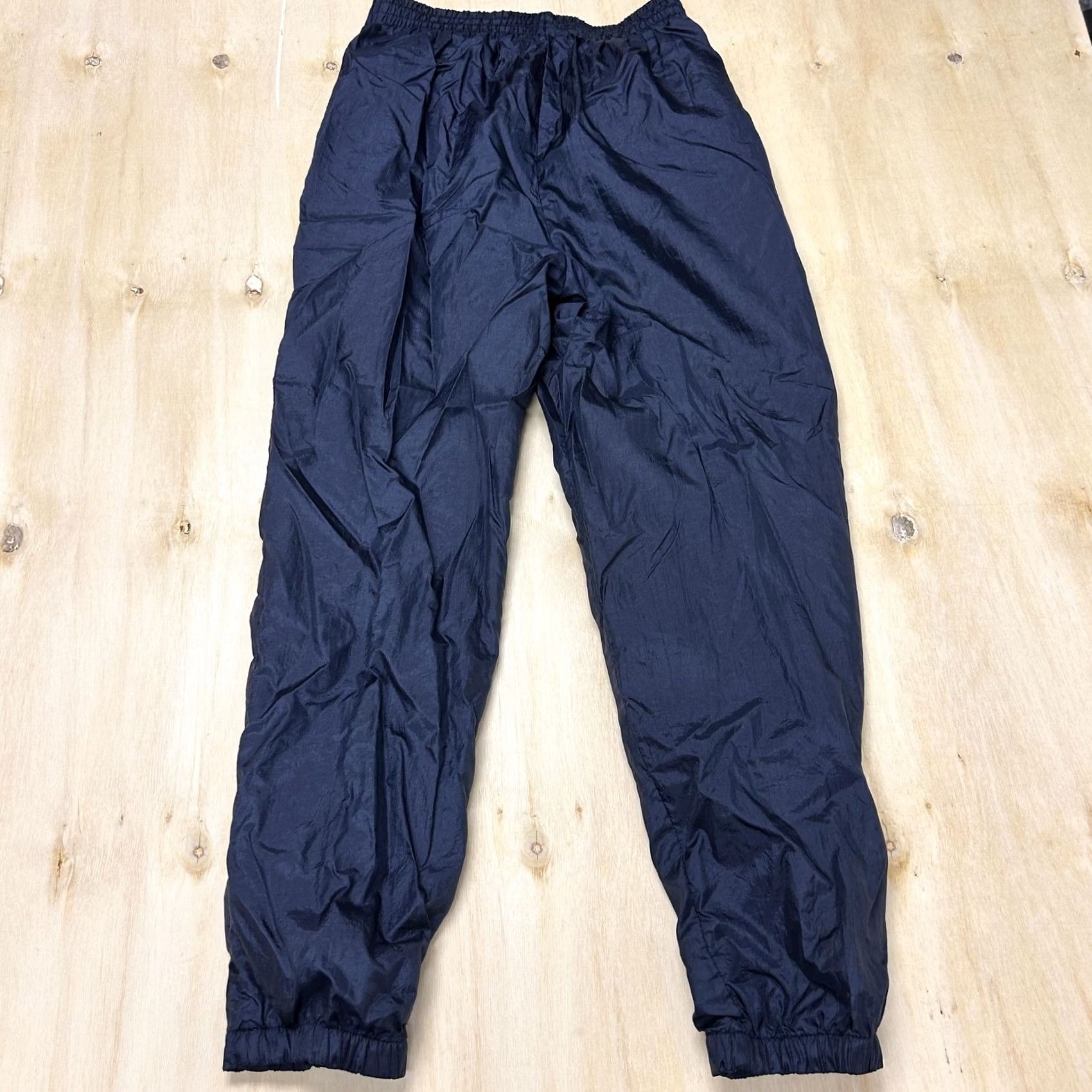 Vintage Vintage Track Pants Mens Med Blue Woven Lined Elastic Waist Tapered Leg Warm Up Size US 31 - 3 Thumbnail