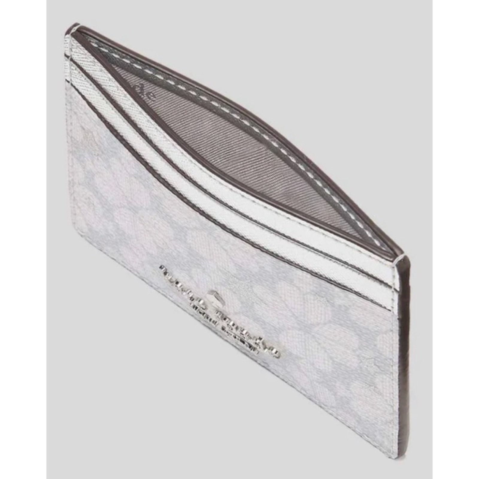 Kate Spade KATE SPADE • Platinum Grey Flower Star Slim Card Holder Size ONE SIZE - 2 Thumbnail