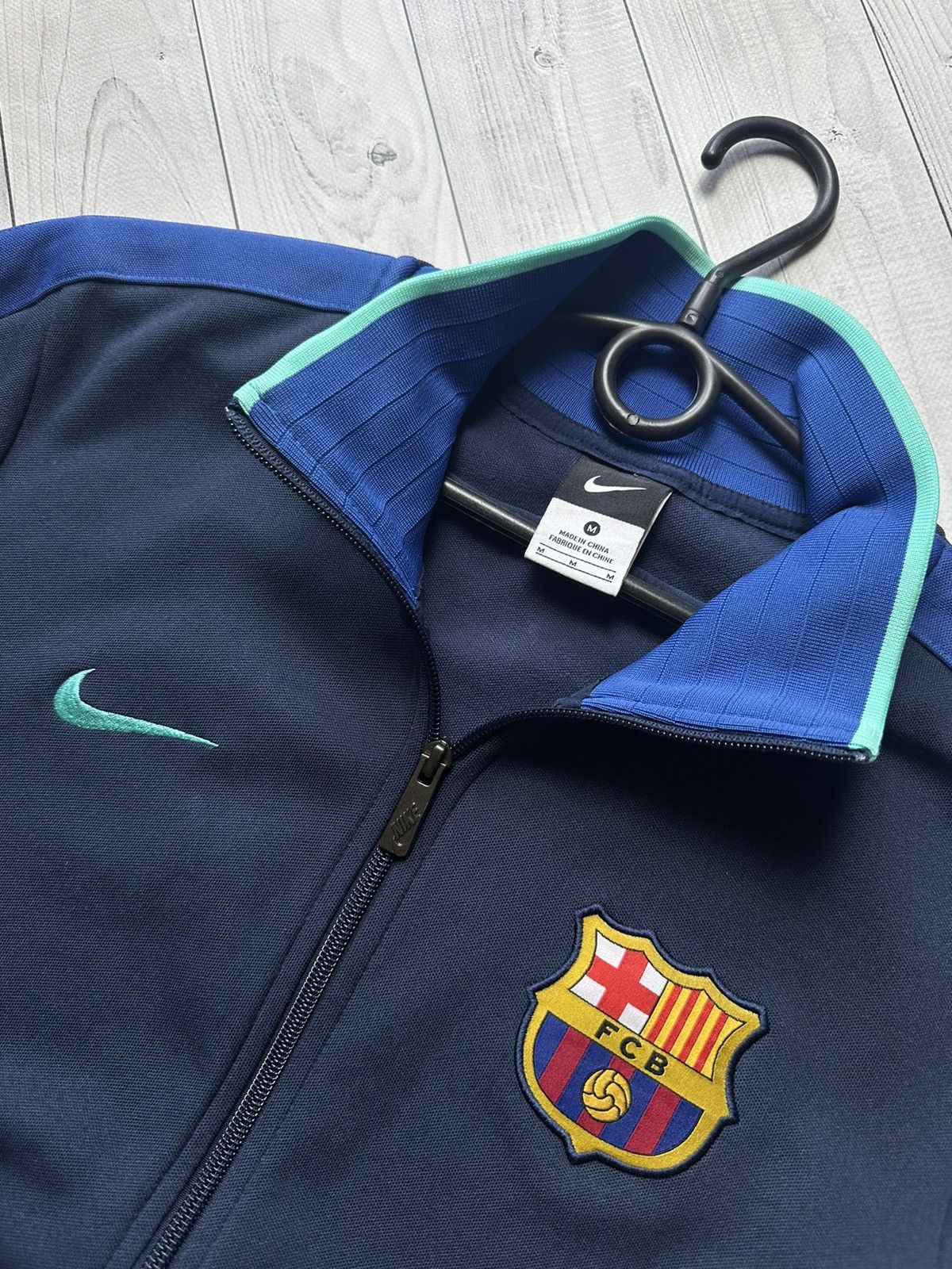 Nike × Vintage Vintage Nike Barcelona soccer track jacket size M Size US M / EU 48-50 / 2 - 5 Thumbnail