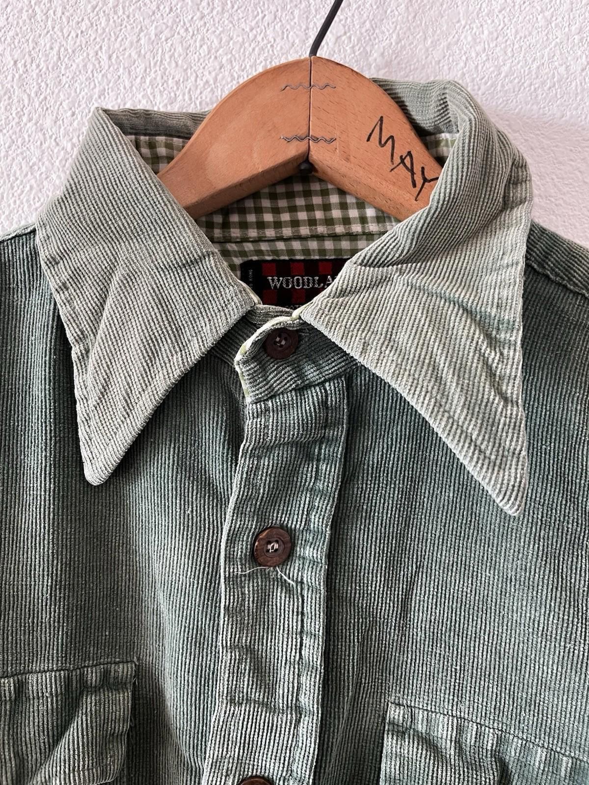 Woodlands VTG 70s WOODLAND Corduroy Flannel Green Gingham Lined Men L Size US L / EU 52-54 / 3 - 3 Thumbnail