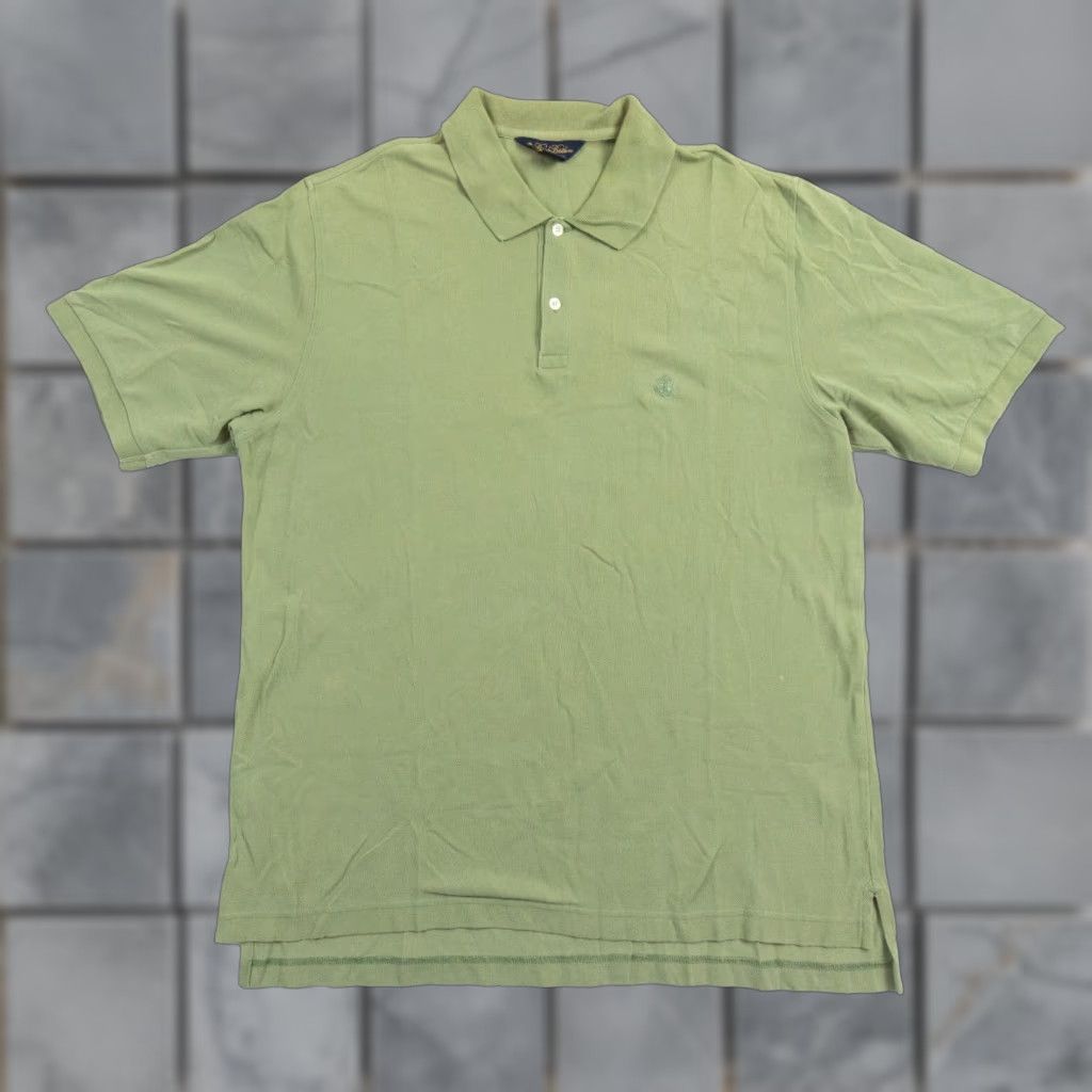 Brooks Brothers Brooks Brothers Polo Shirt Men's XL Green Performance Knit Preppy Collared Size US XL / EU 56 / 4 - 1 Thumbnail