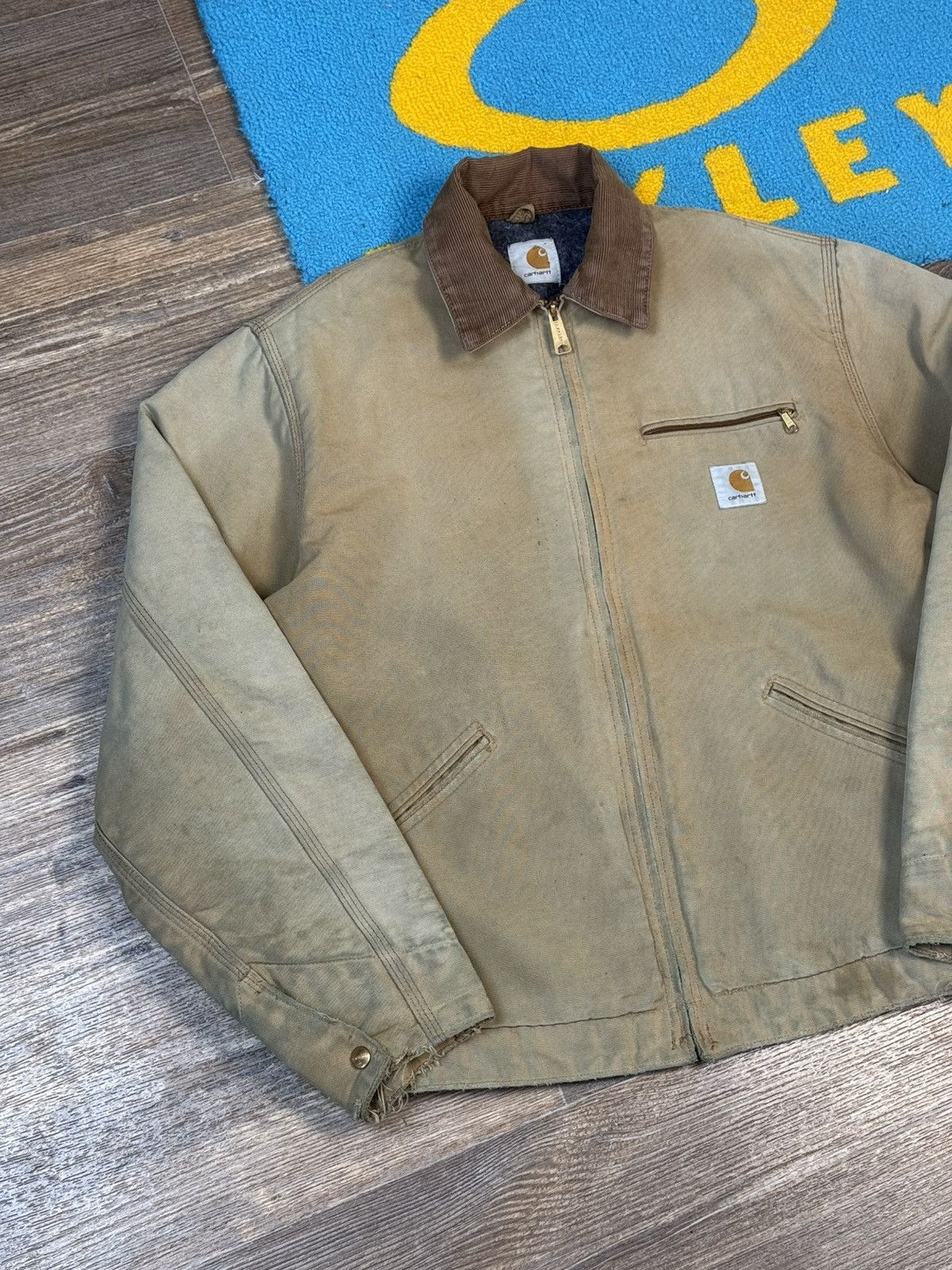 Carhartt × Vintage 90’s Vintage Carhartt Brown Detroit Blanket Lined Jacket Size US L / EU 52-54 / 3 - 3 Thumbnail