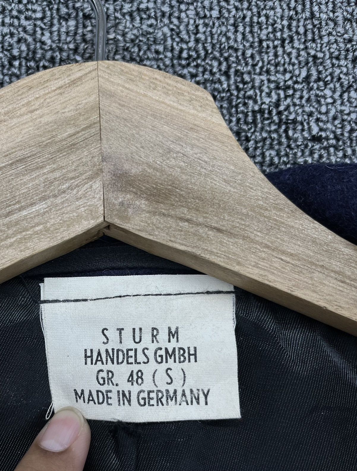 Vintage Vintage 80s GMBH Germany Navy Wool Double Breasted Jacket Size US S / EU 44-46 / 1 - 7 Thumbnail