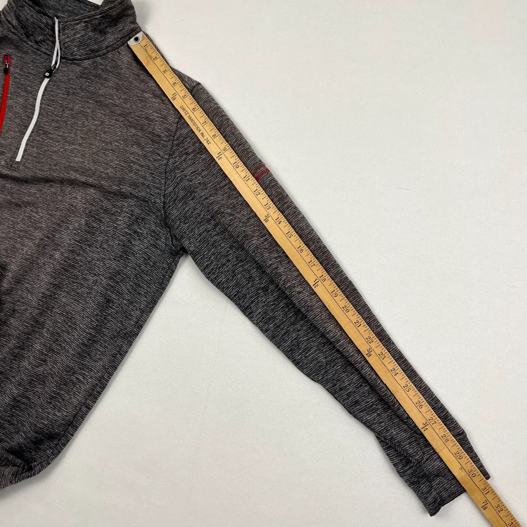 Footjoy FootJoy Pullover Mens L Striped Gray Red Heritage Shores DE Golf Performance Jacket Size US L / EU 52-54 / 3 - 7 Thumbnail