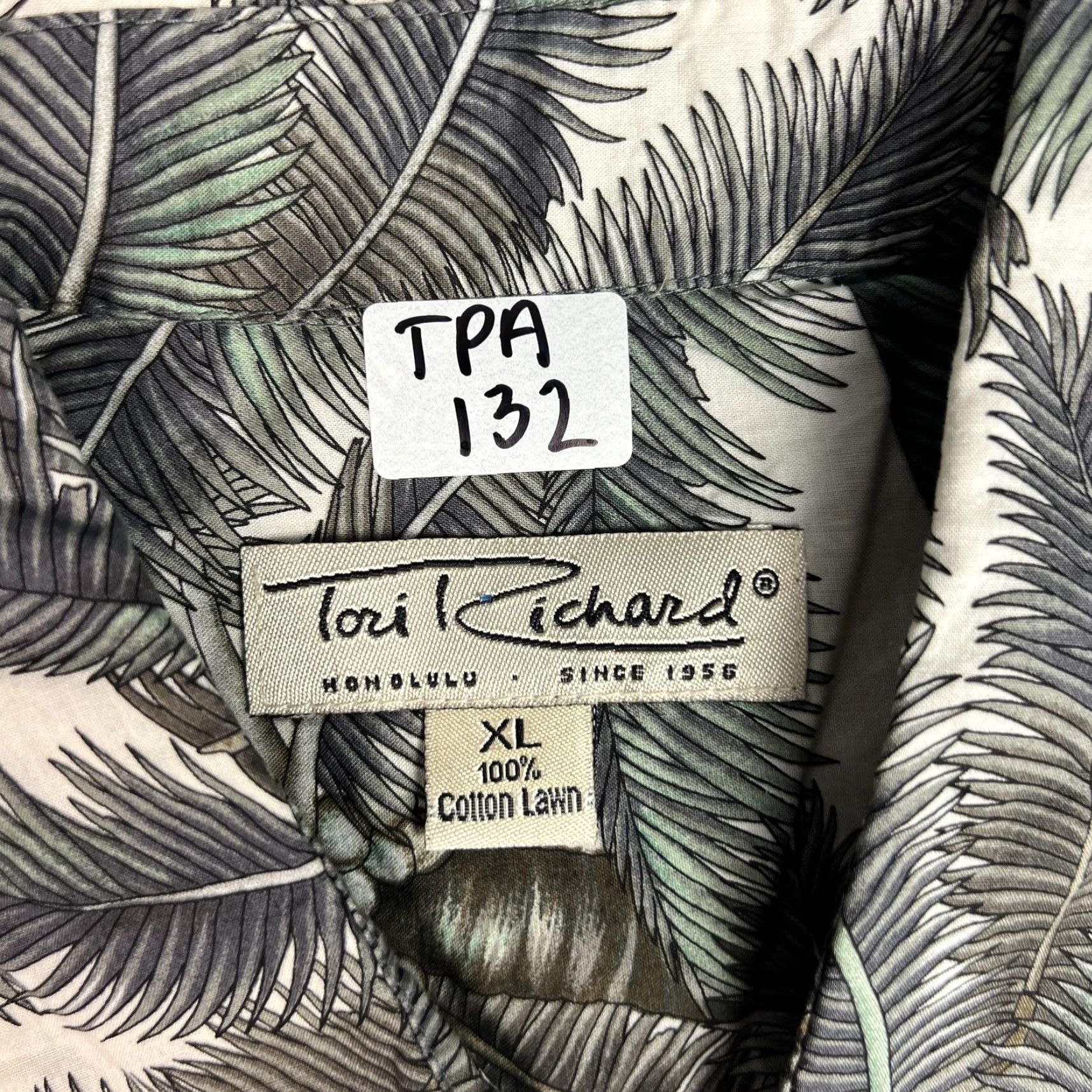 Tori Richard Tori Richard Shirt Mens XL Brown Tan Palm Tree Hawaiian Aloha Button Up Cotton Size US XL / EU 56 / 4 - 5 Thumbnail