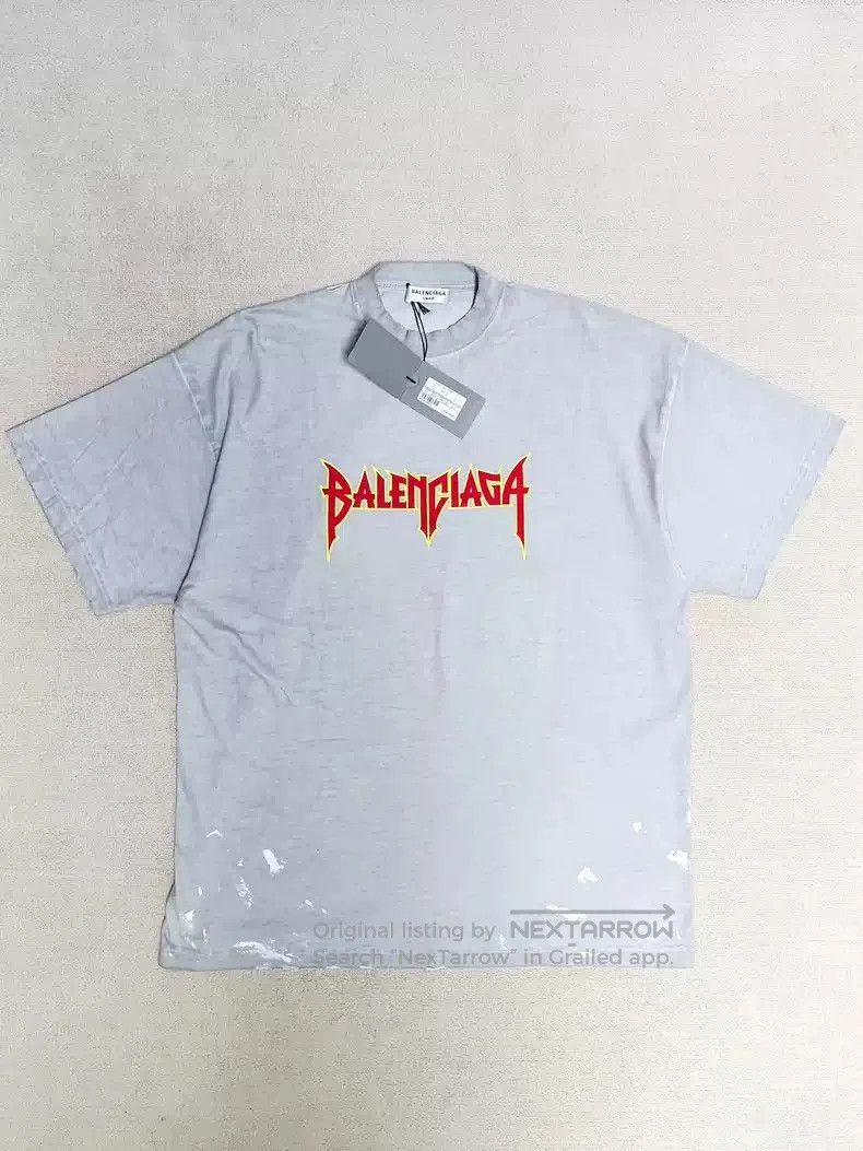 Balenciaga Balenciaga 22fw Flame Lightning Band Rock Destruction Speck Size US M / EU 48-50 / 2 - 1 Thumbnail