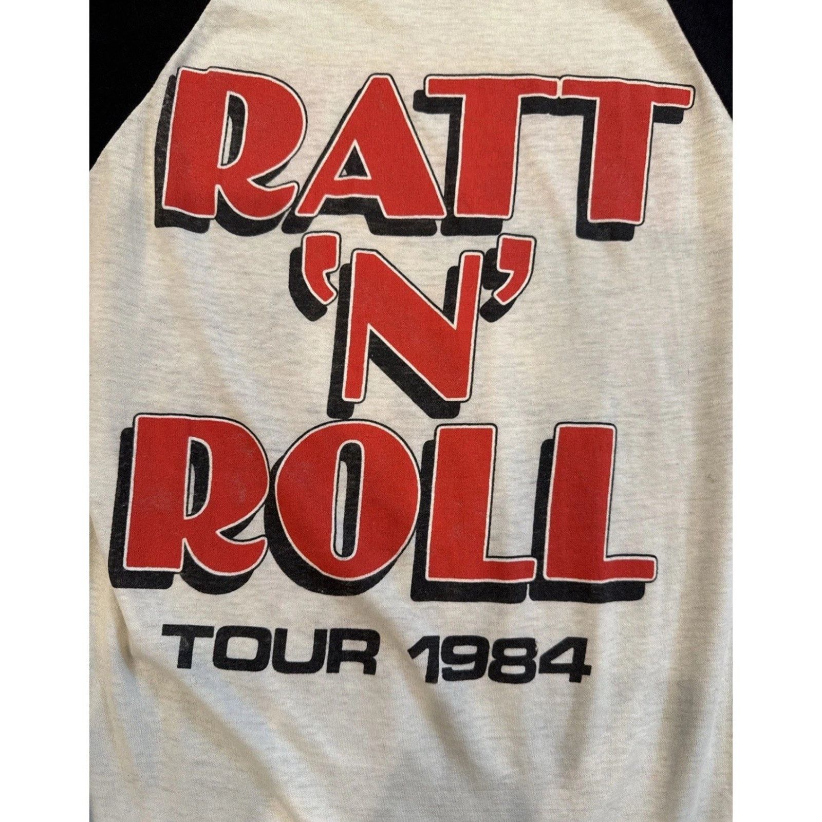 Hanes Vintage RATT Raglan 1984 tour rock metal 80s Size Medium Size US M / EU 48-50 / 2 - 7 Thumbnail