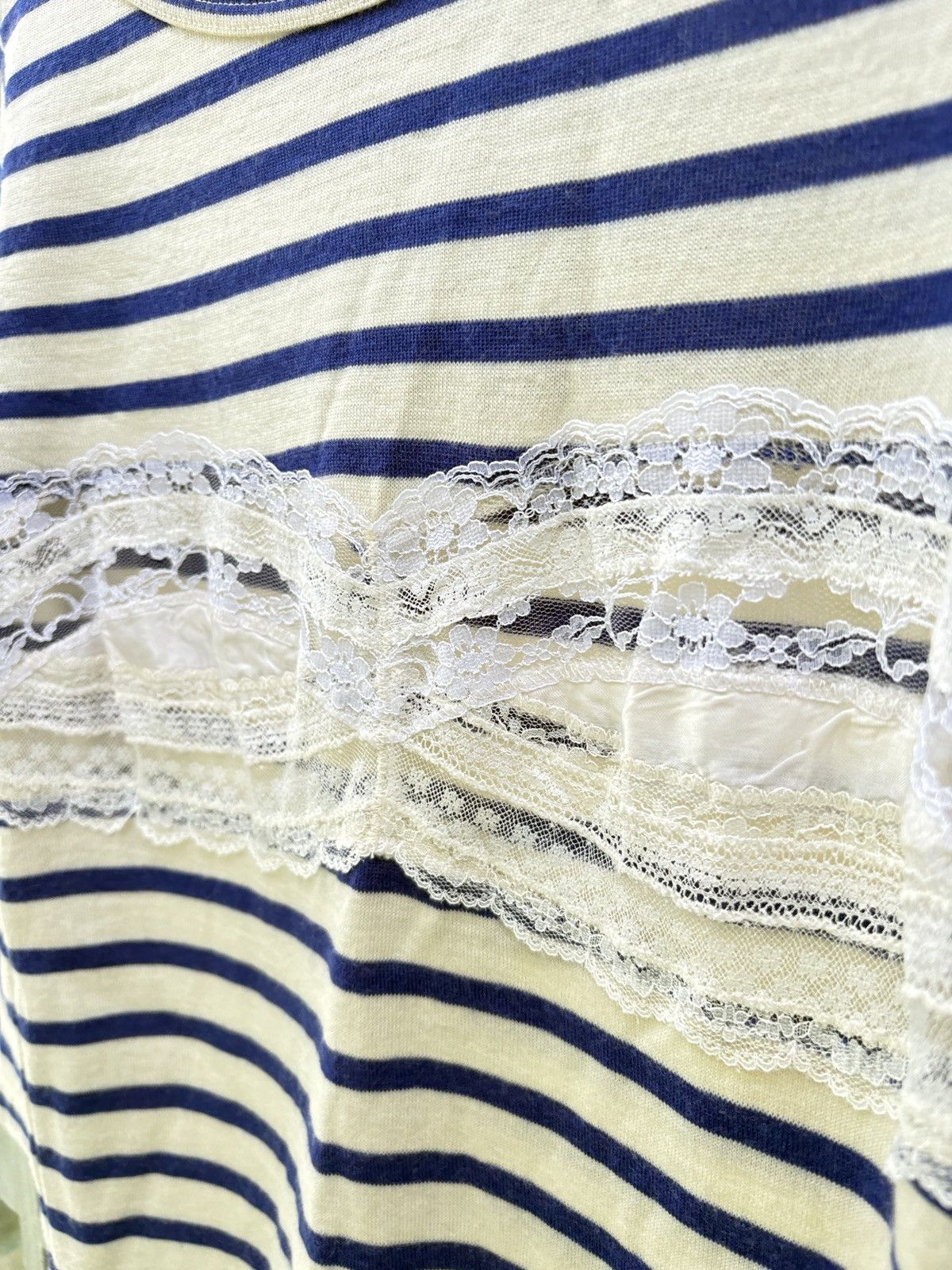 Comme des Garcons t a o Comme des Garcons cut lace bra stripe tee Size M / US 6-8 / IT 42-44 - 6 Thumbnail
