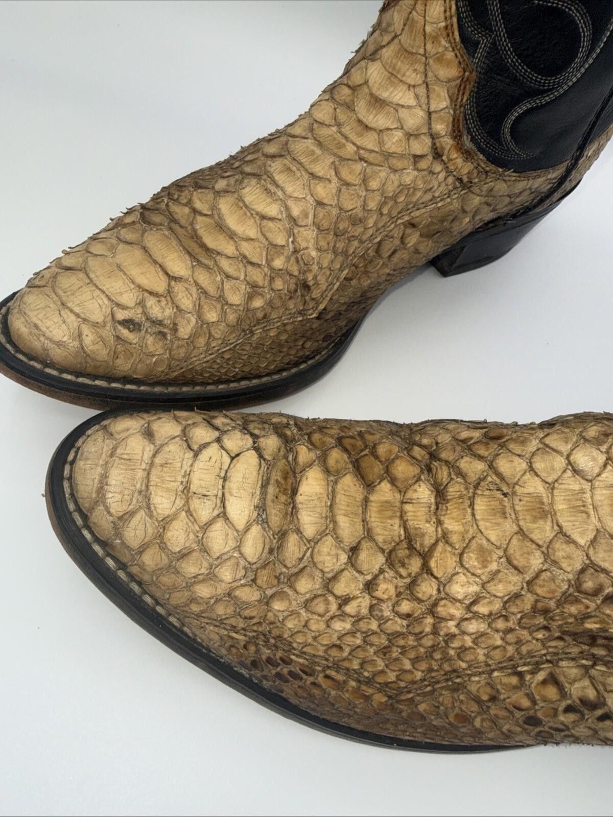 Other Vintage 9D Laredo Python Snakeskin Western Cowboy Boots USA Size US 9 / EU 42 - 3 Thumbnail
