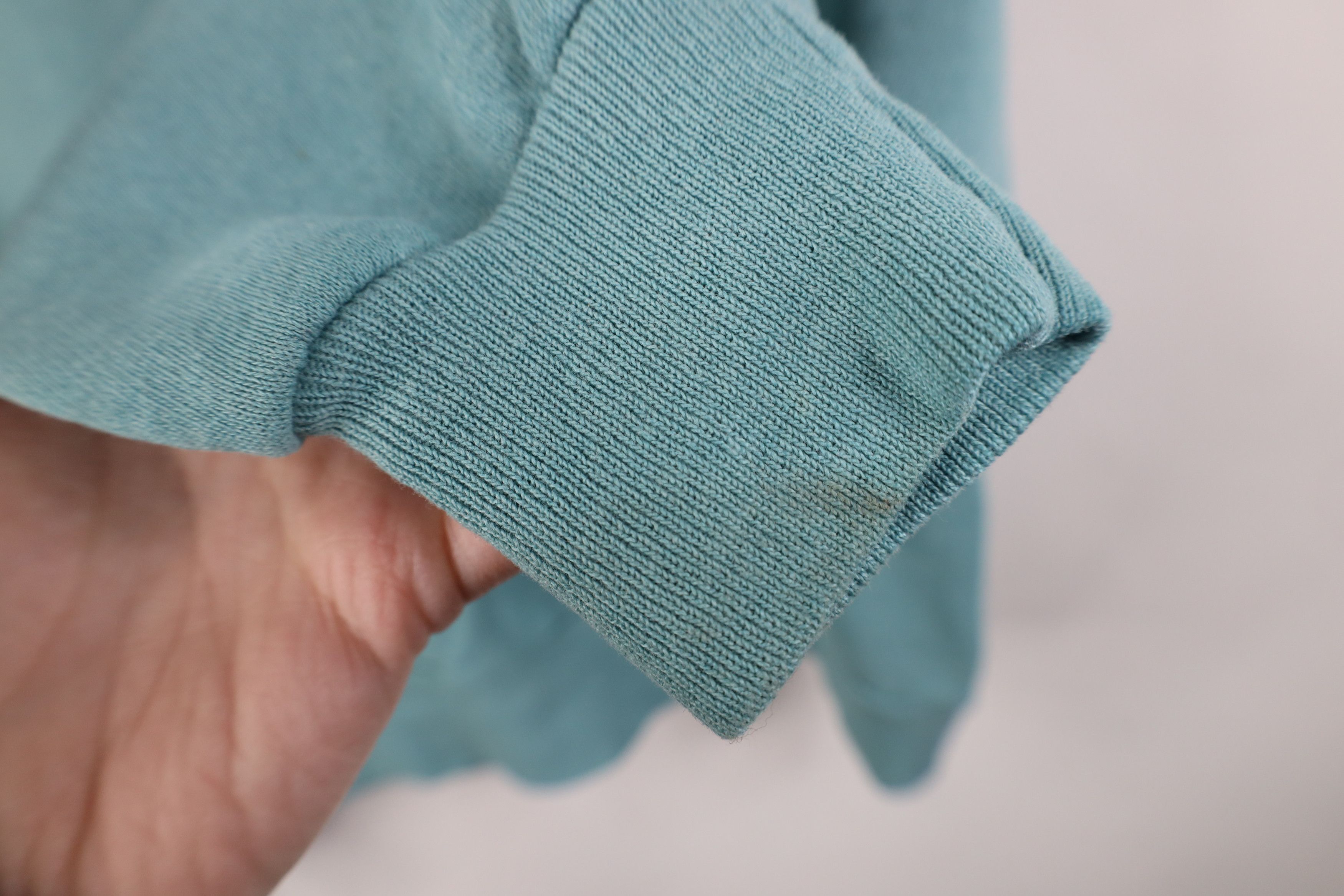 Vintage Vintage 90s Streetwear Thin Nature Leaf Sweatshirt Teal USA Size XL / US 12-14 / IT 48-50 - 6 Thumbnail
