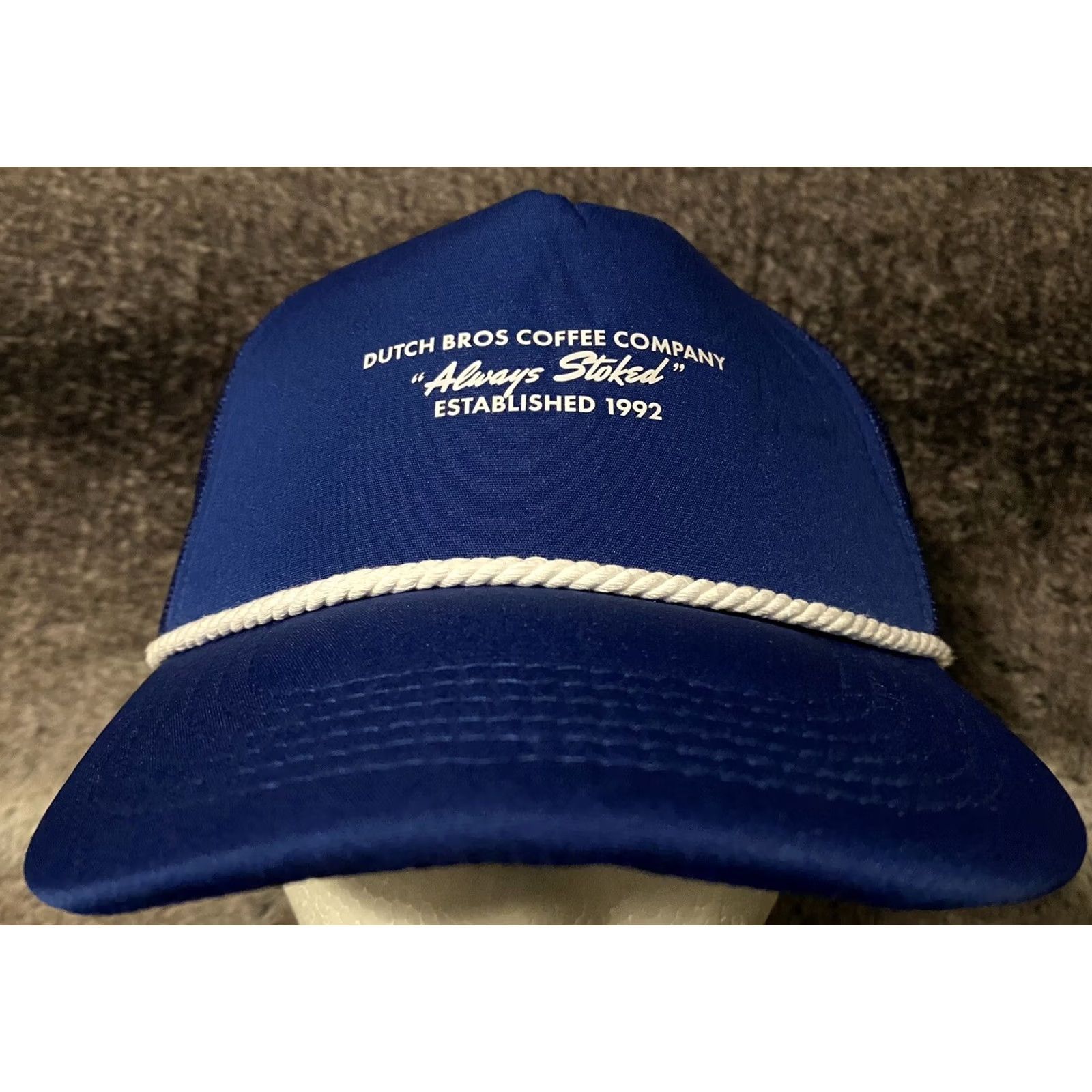Roper Dutch Bros Coffee Company “Always Stoked” Established 1992 Rope Adjustable Hat Unisex Adults One Size Blue Snapback Adjustable Shoes? Size ONE SIZE - 2 Thumbnail