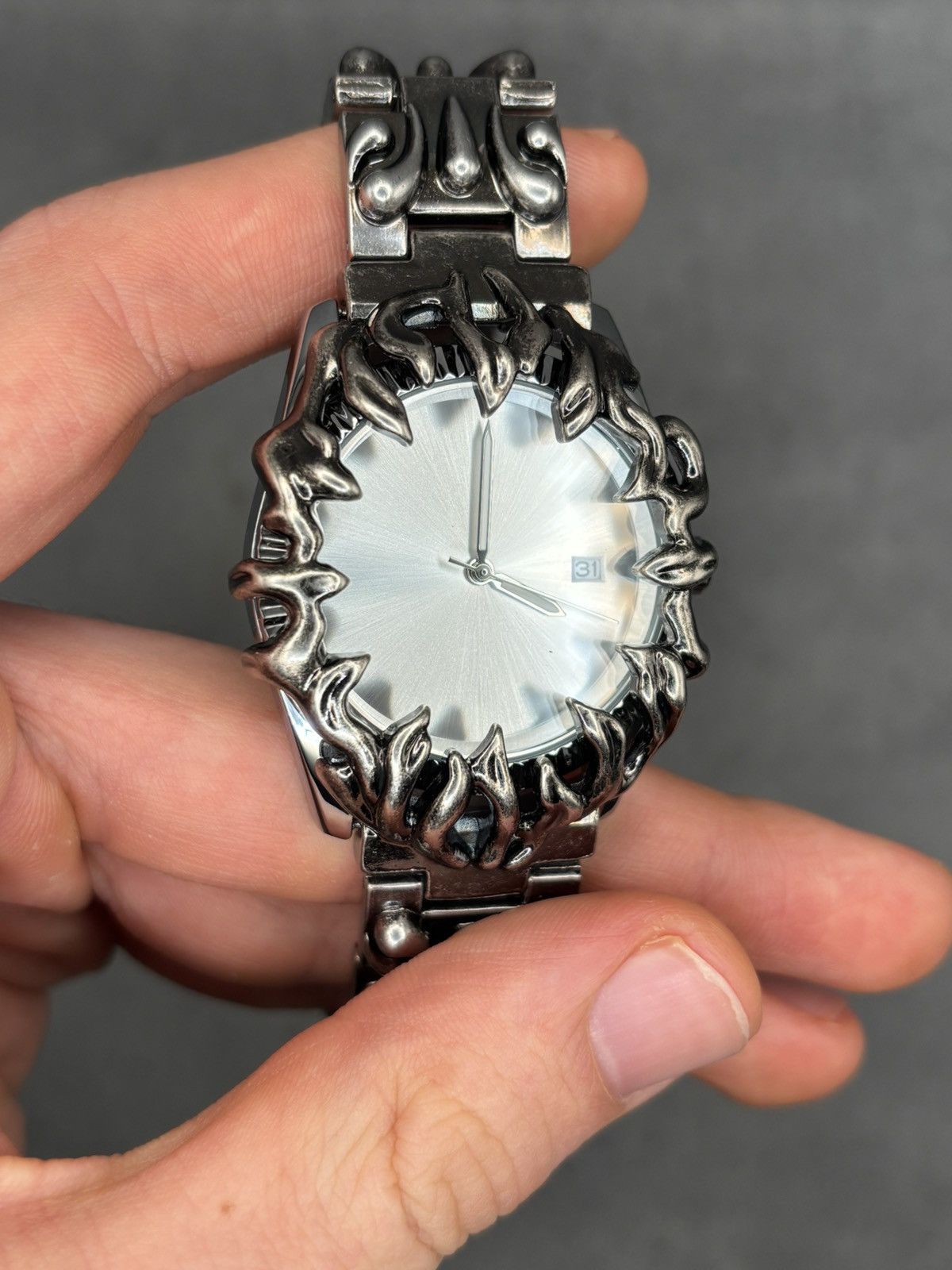 Other Wristwatch Silver Black Vintage Gothic Size ONE SIZE - 3 Thumbnail