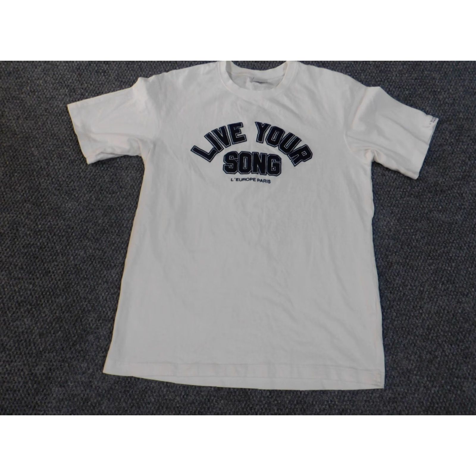 Zara Zara Shirt Mens Small White Paris Retro Classic Crew Neck Cotton Knit T-Shirt Short Sleeve City Stretch Size US S / EU 44-46 / 1 - 4 Thumbnail