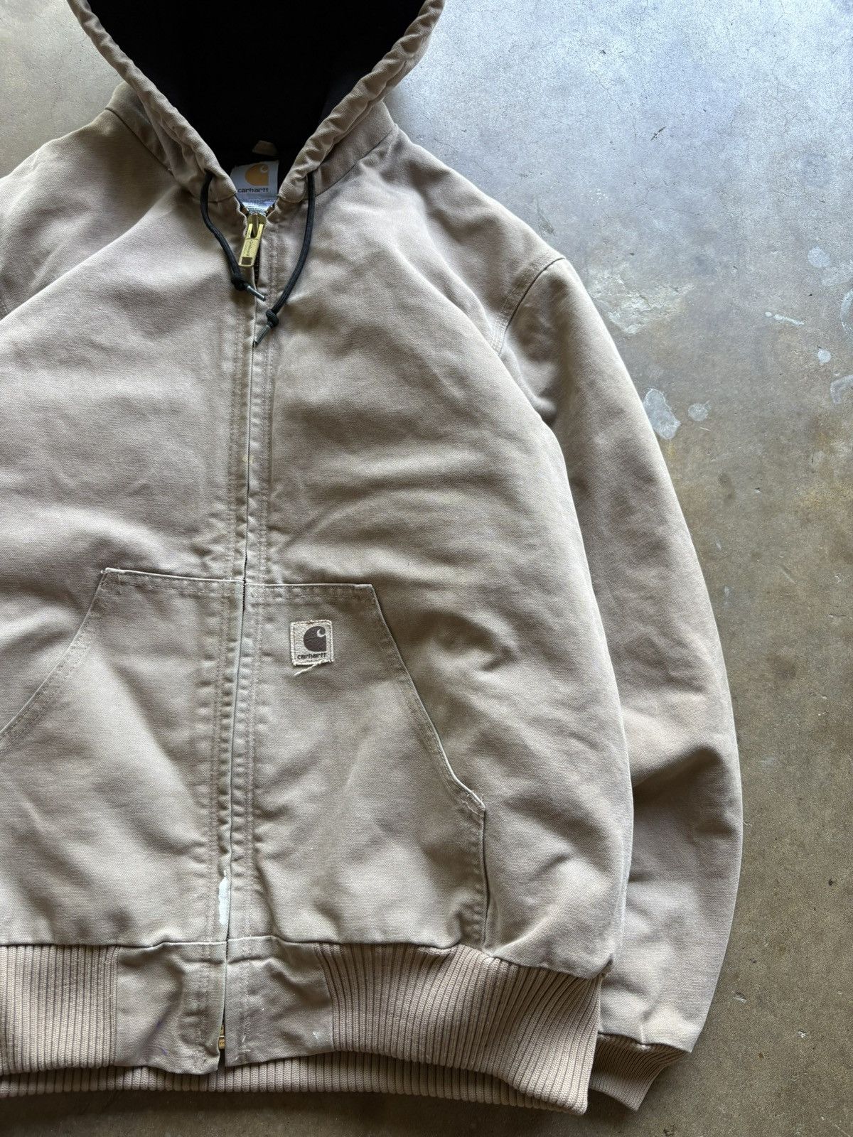 Vintage Vintage 2000s Carhartt Baige Streetwear Baggy Zip Up Jacket Size US M / EU 48-50 / 2 - 3 Thumbnail